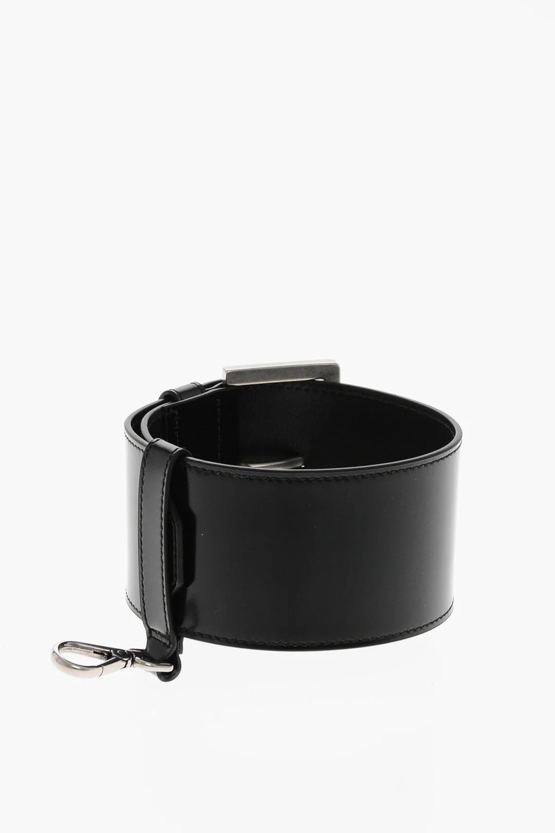 Prada og1mm0426 Size: OS / Belt-Shaped Leather Keychain in Black Size ONE SIZE - 2 Thumbnail