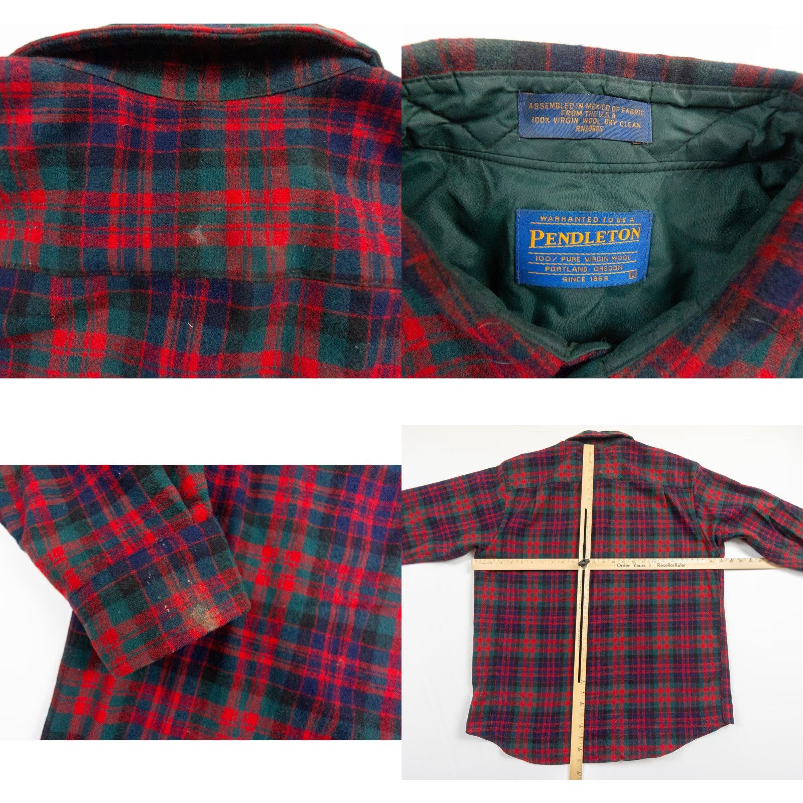 Pendleton VINTAGE Pendleton Flannel Button-Up Shirt Mens Large Red Plaid Wool Outdoors Size US L / EU 52-54 / 3 - 8 Thumbnail