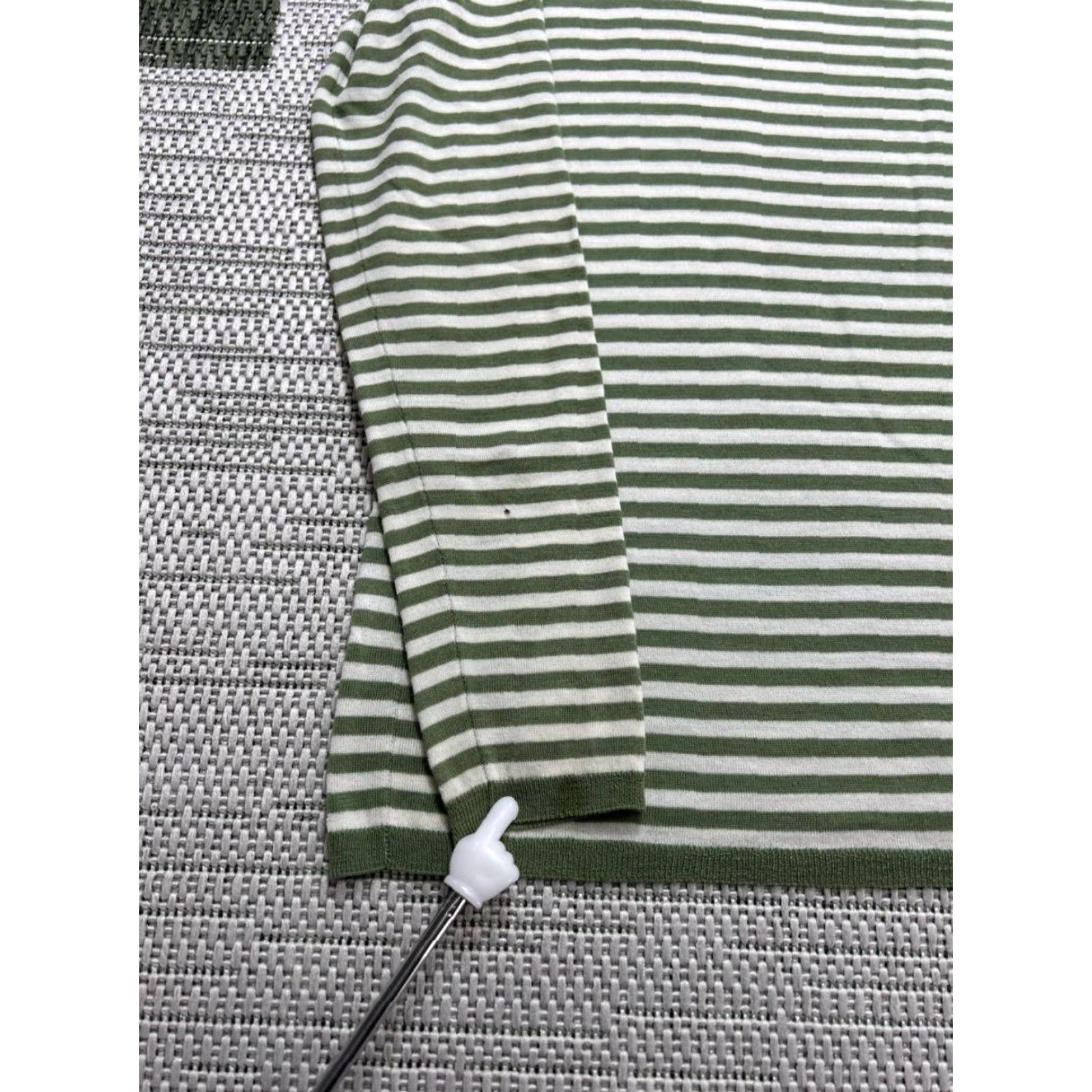 Max Mara Max Mara Shirt Womens S Green Wool Knit Pullover Striped Crew Neck Casual Knit Pullover 90s? Size S / US 4 / IT 40 - 6 Thumbnail