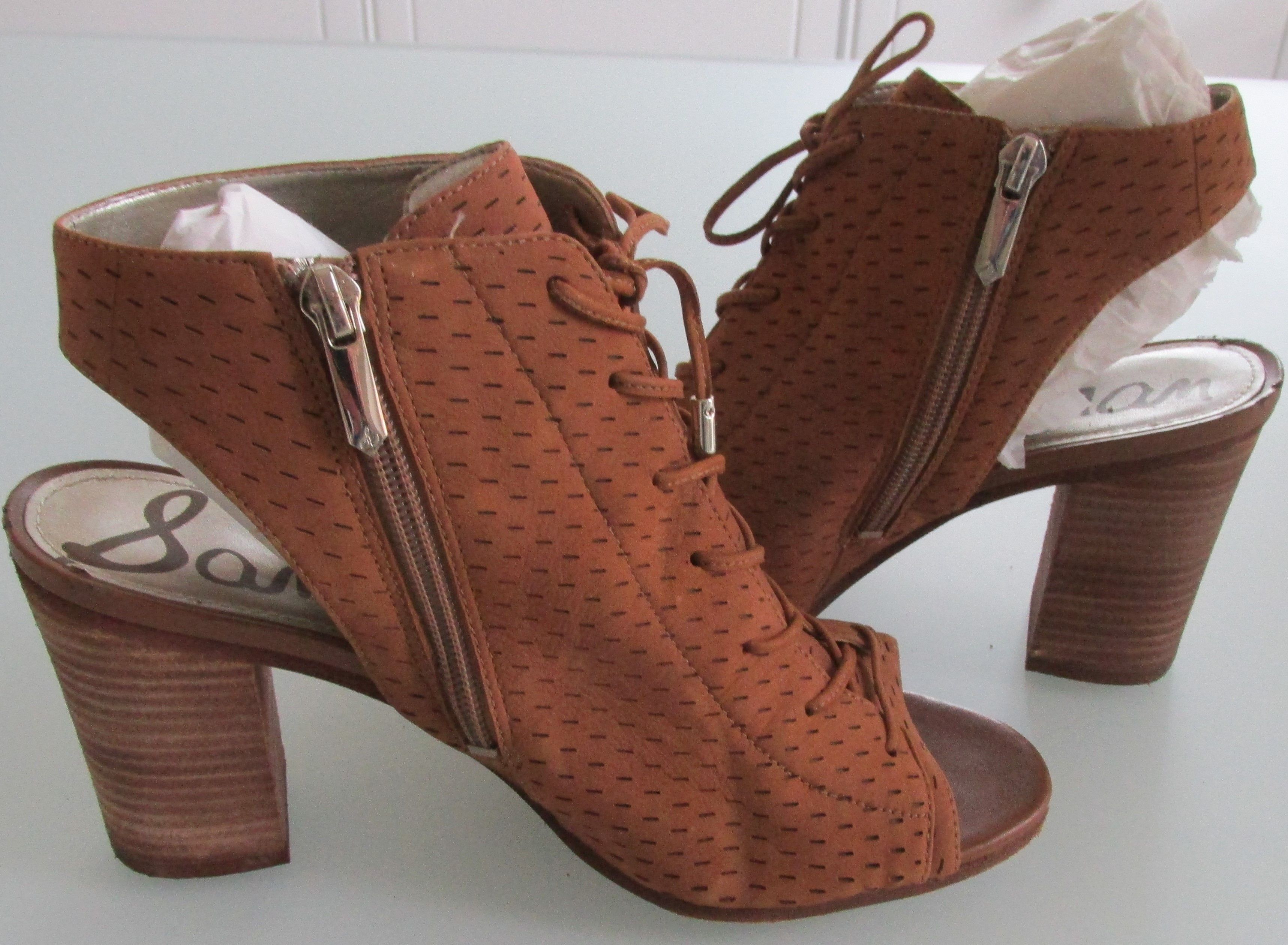 Sam Edelman Sam Edelman "Ennette" Suede Lace Up Heels Size 8M Size US 8 / IT 38 - 4 Thumbnail