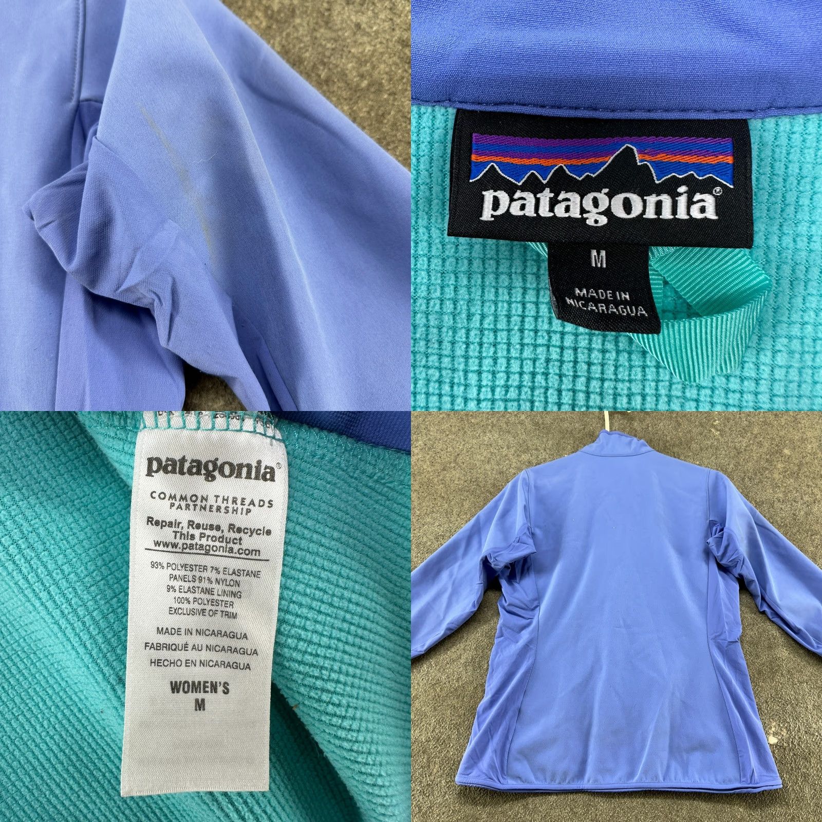 Patagonia Patagonia Jacket Womens M Purple Green Lavender Lined Adze Hybrid Polartec Softshell Zip Full Zip Quilted Logo Pat ego Adze 90s Outdoor Womens Jacket Size M / US 6-8 / IT 42-44 - 9 Thumbnail