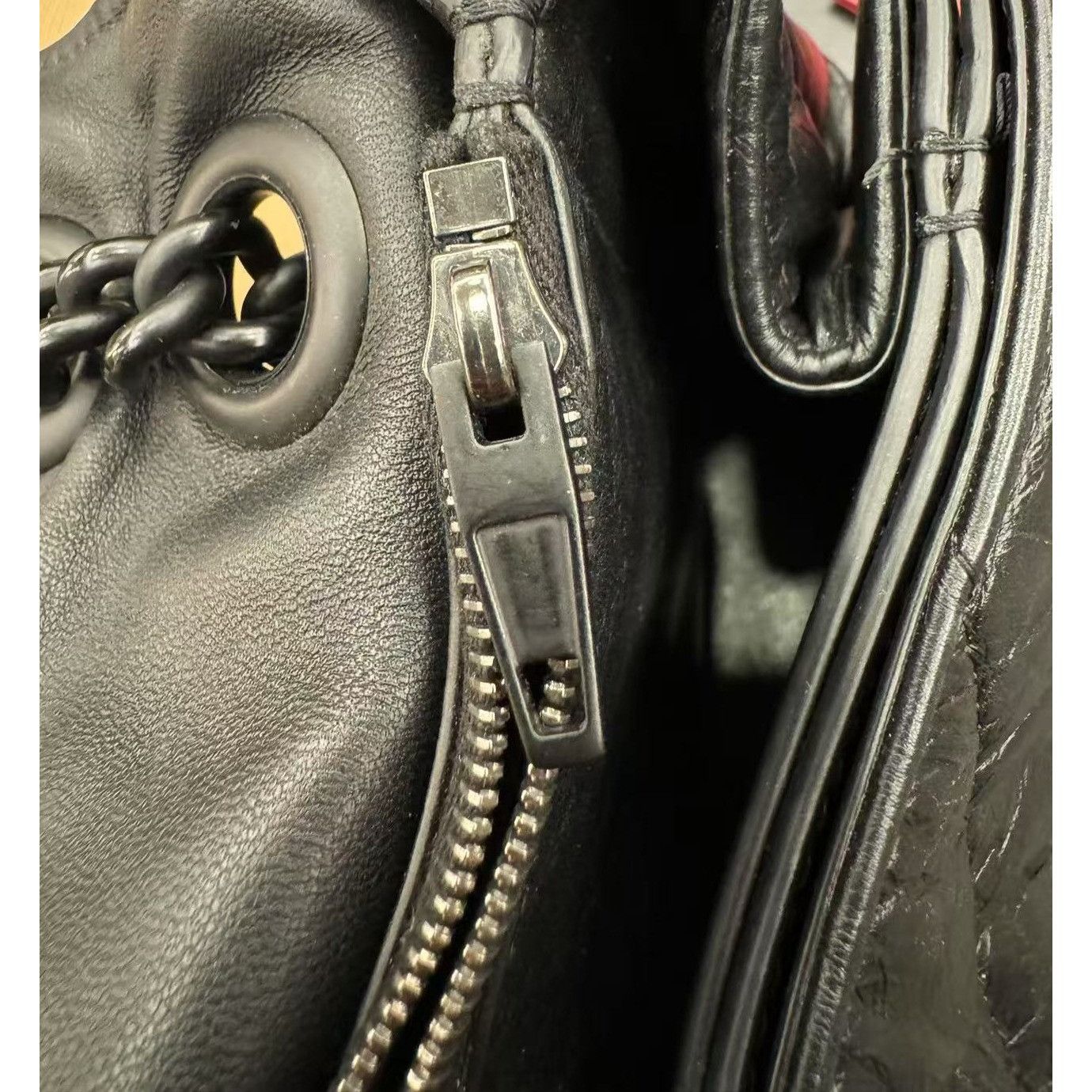 Balenciaga Balenciaga Quilted Black Leather Shoulder Bag With Chain Str Size ONE SIZE - 11 Thumbnail
