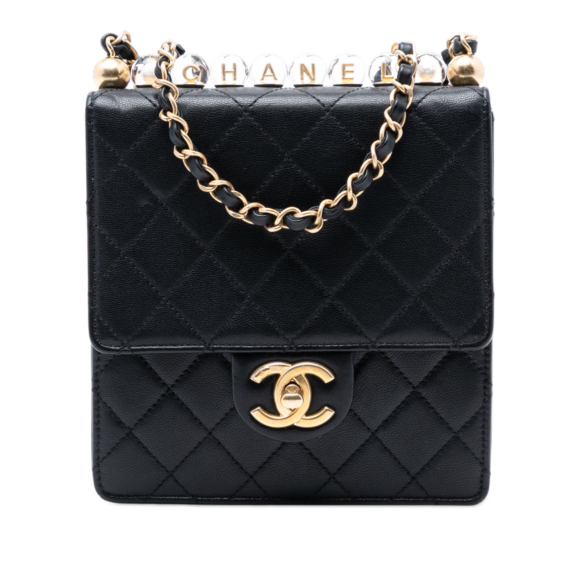 Small Goatskin Chic Pearls Flap