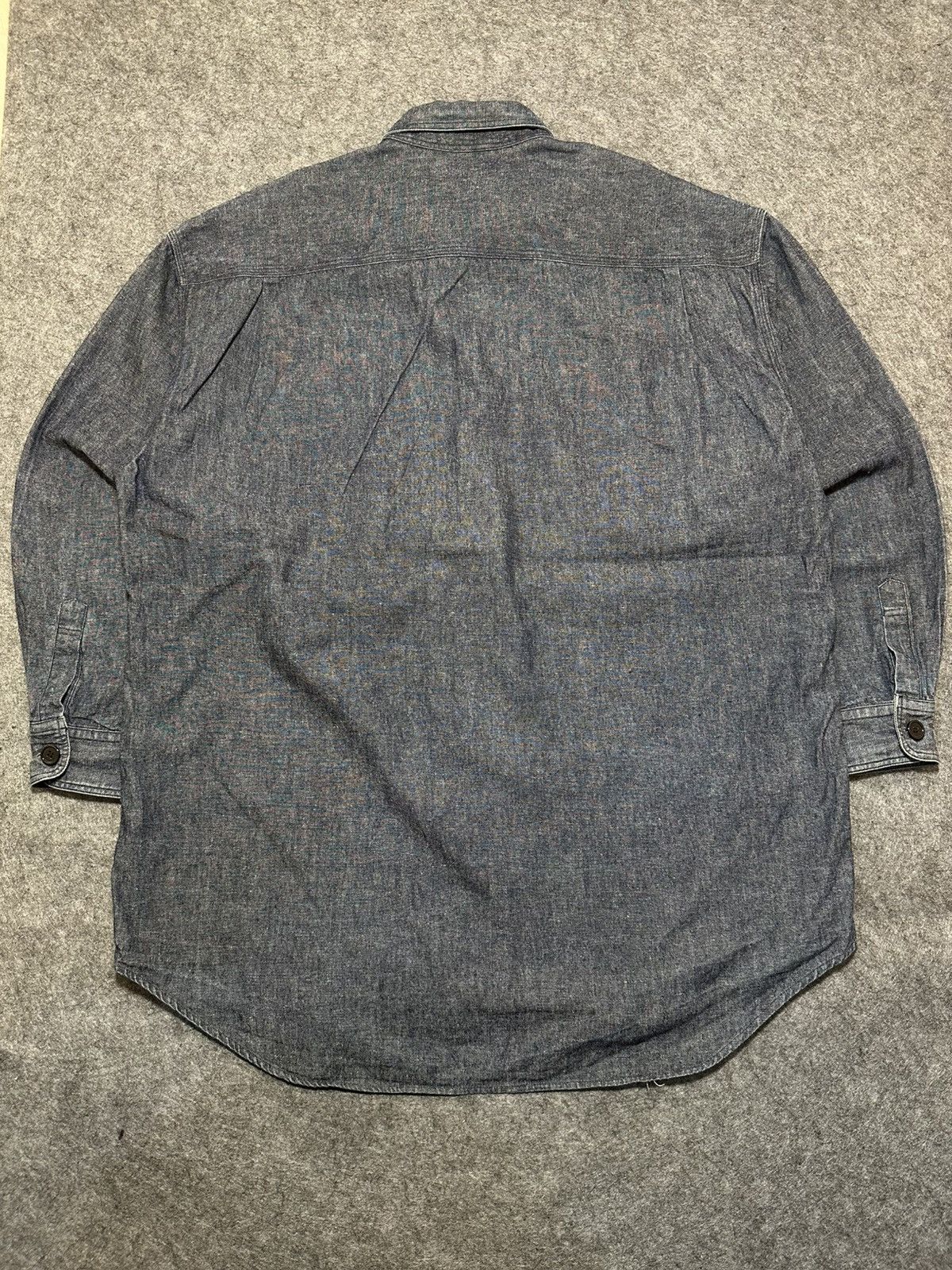 Y's for Men vintage YS Japanese denim work shirt in black. Size US XL / EU 56 / 4 - 2 Thumbnail