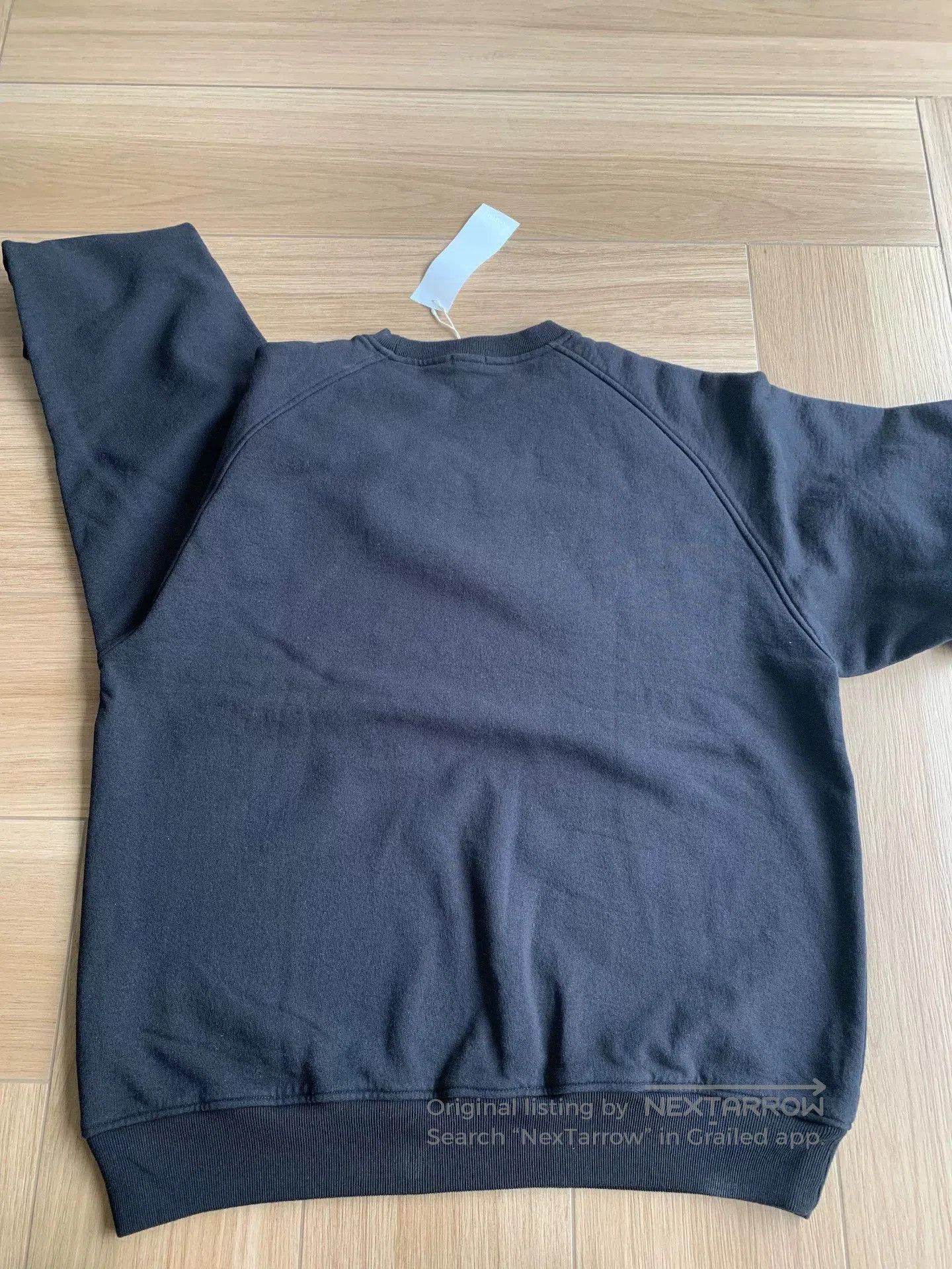 Comoli black crew neck sweatshirt with fleece lining. Size US L / EU 52-54 / 3 - 2 Thumbnail