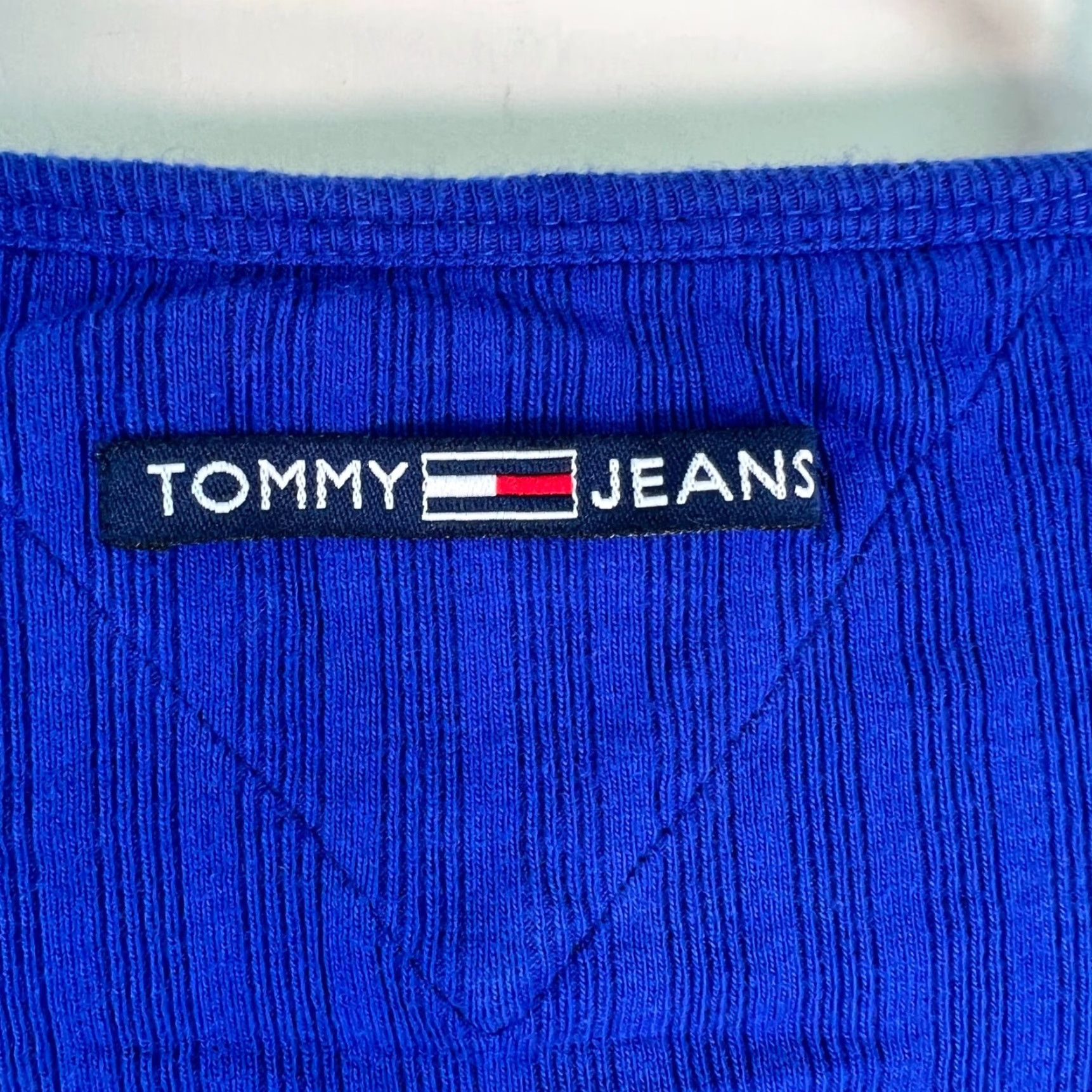 Tommy Hilfiger VINTAGE Tommy Jeans Mens Long Sleeve Knit Blue Athletic Pullover Sweater Size L Size US L / EU 52-54 / 3 - 5 Thumbnail
