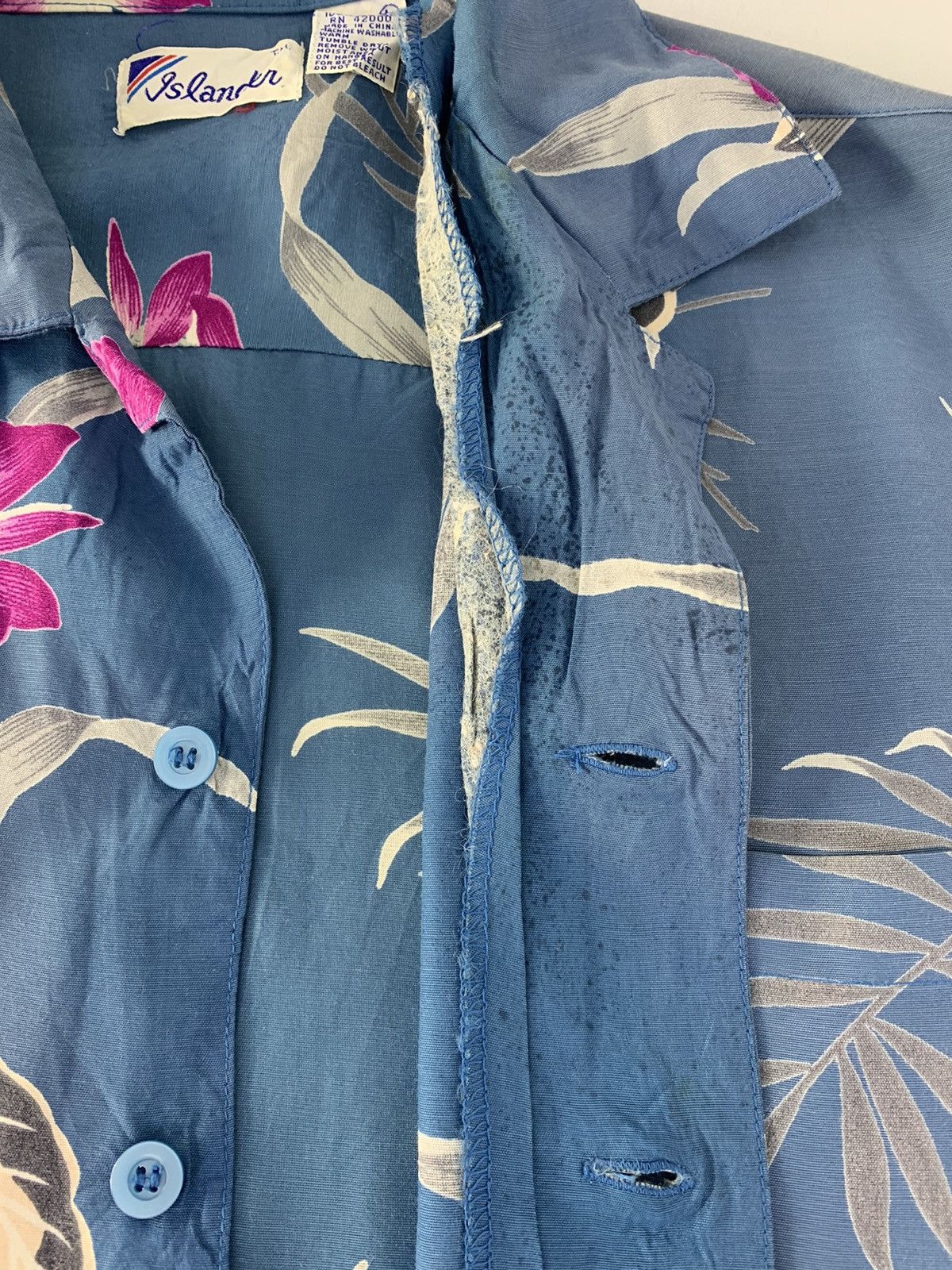 Vintage Islander 100% Rayon Floral Design Button Up Hawaiian Style Size US XL / EU 56 / 4 - 6 Thumbnail