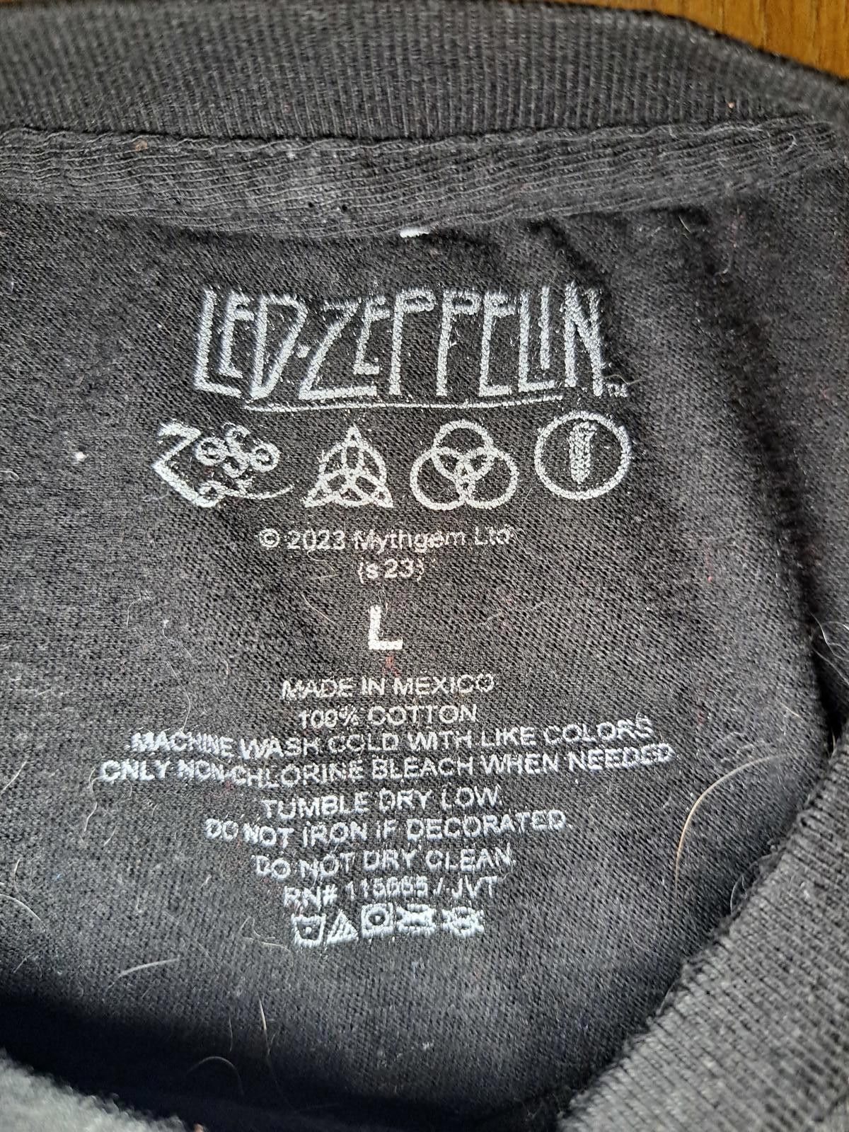 Led Zeppelin Led Zeppelin Logo T Shirt Mens Black Large Cotton Size US L / EU 52-54 / 3 - 3 Thumbnail