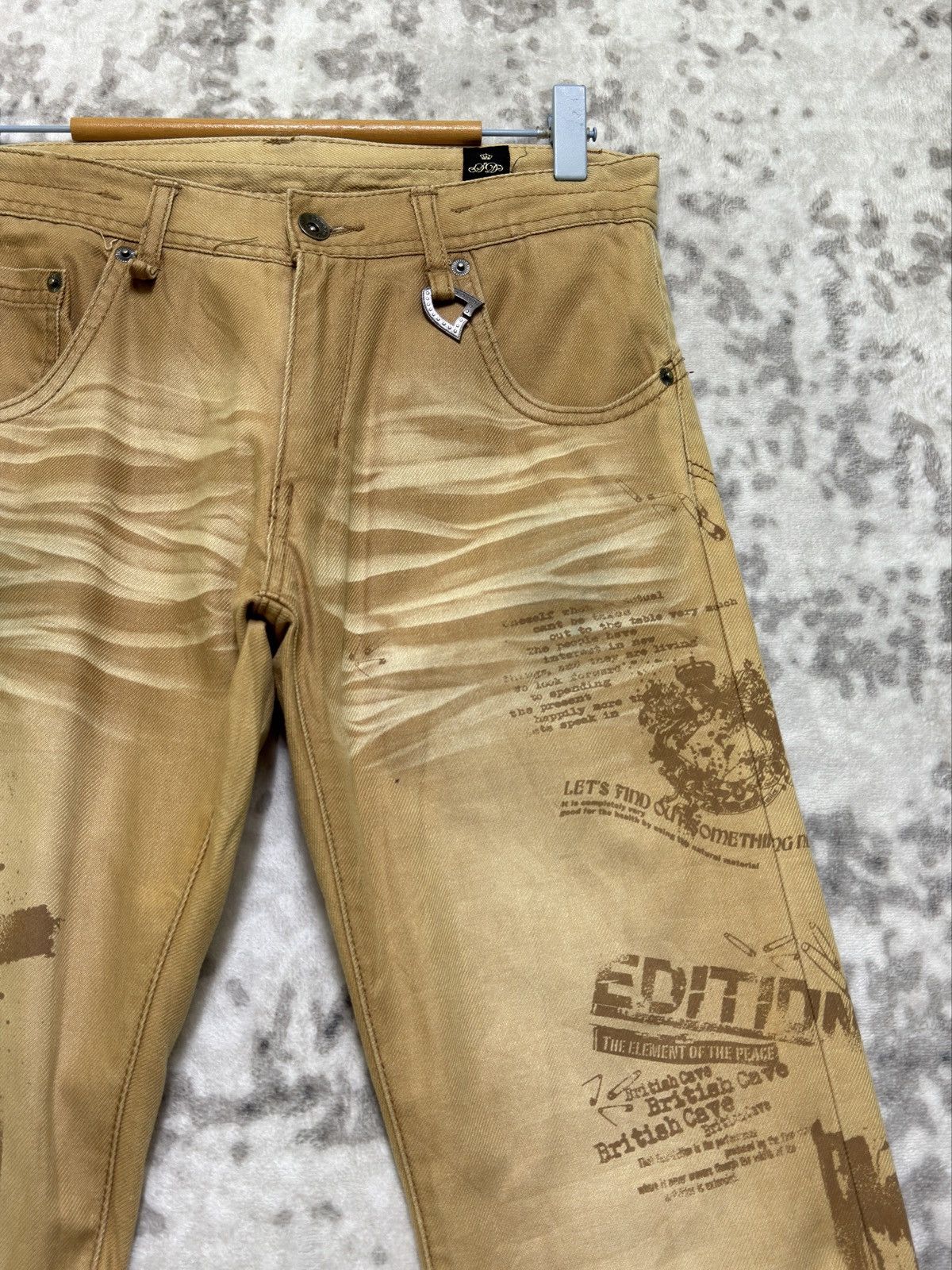 semanticdesign Vintage Semantic Design Poem Graphic All-Over Print Denim Size US 29 - 5 Thumbnail