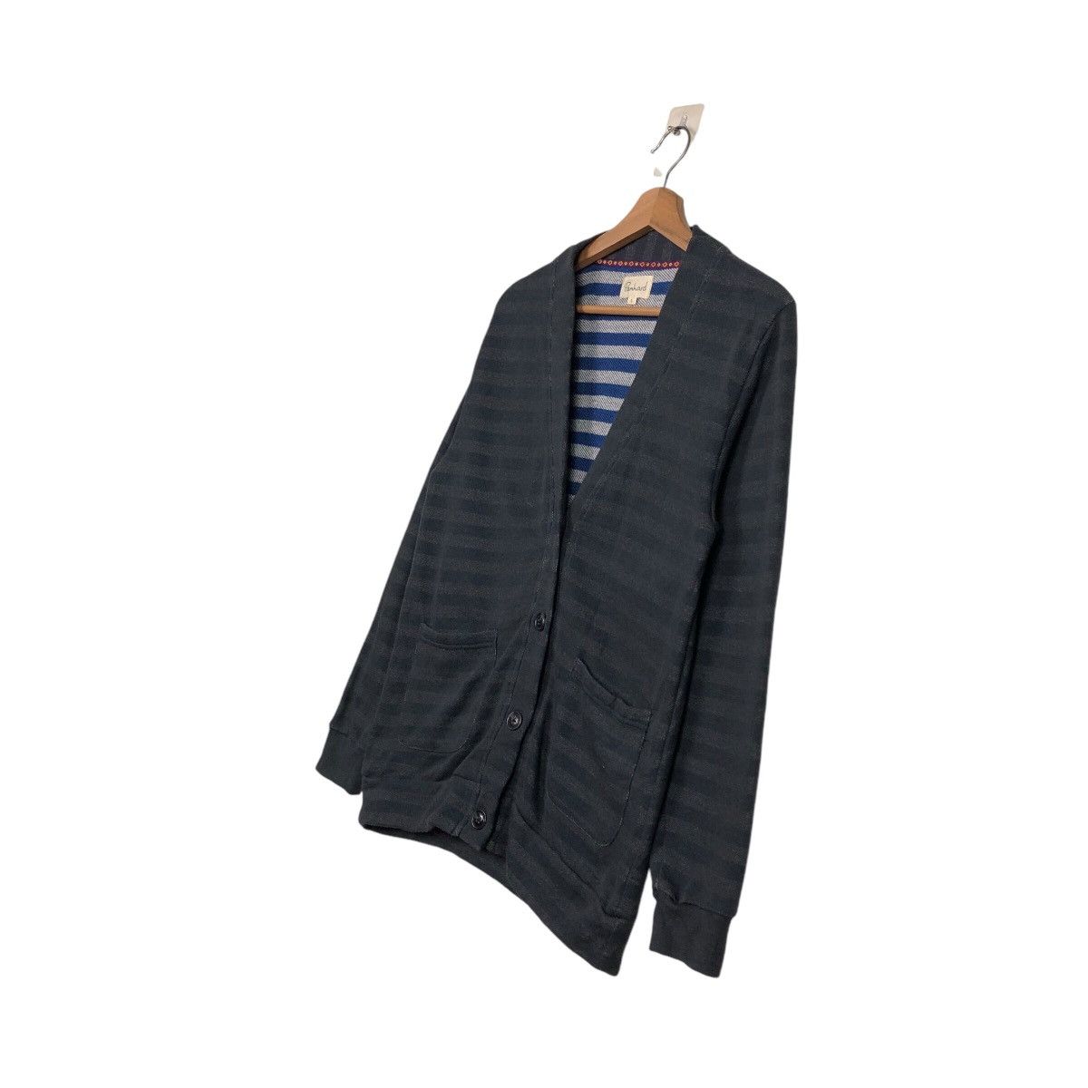 Japanese Brand 📌Vintage Cardigan Jacket Panhard Striped Blanket Size US L / EU 52-54 / 3 - 3 Thumbnail