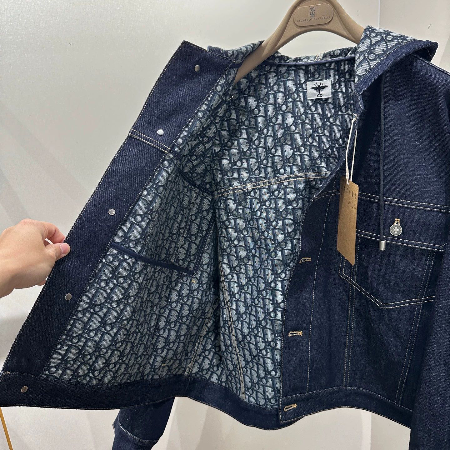 Christian Dior Monsieur Christian Dior 24FW Oblique denim jacket 36 cotton Size XS / US 0-2 / IT 36-38 - 6 Thumbnail