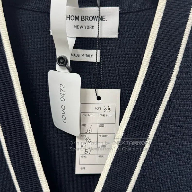 Thom Browne Thom Browne Navy Blue Striped Cardigan Size XS / US 0-2 / IT 36-38 - 2 Thumbnail