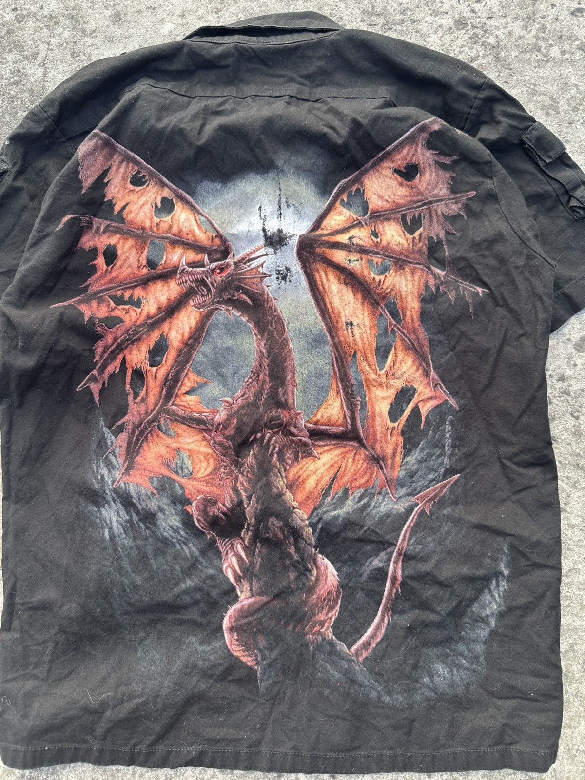 Vintage Vintage Spiral Skull Dragon Big Logo Streetwear USA Alt M Size M / US 6-8 / IT 42-44 - 2 Thumbnail