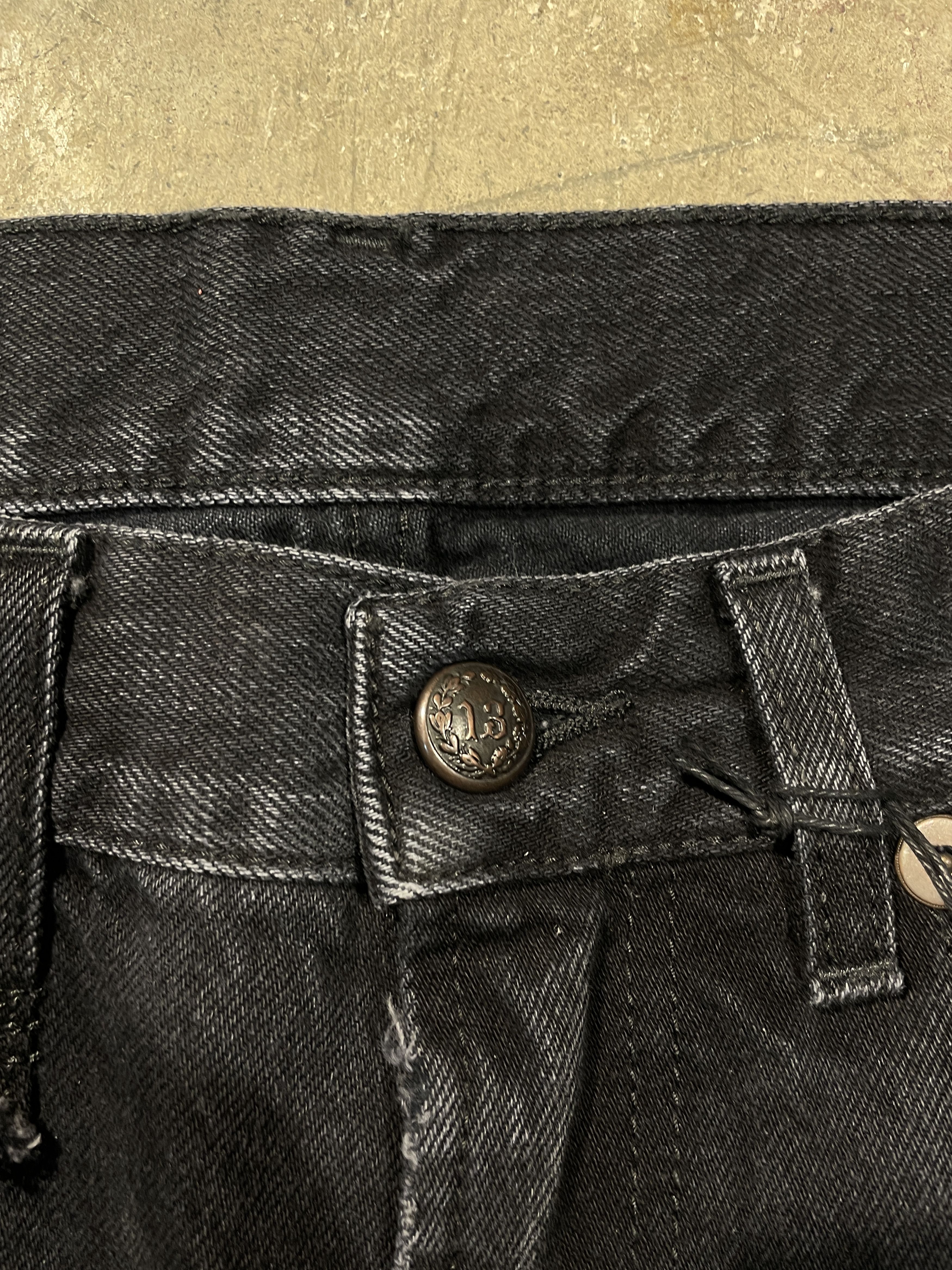 R13 R13 Boyfriend - JAKE BLACK Jeans Size 26" / US 2 / IT 38 - 3 Thumbnail