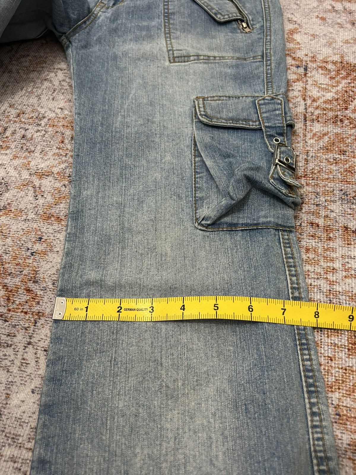 Japanese Brand Diva Cargo Multipocket Flare Jeans Size US 29 - 17 Thumbnail