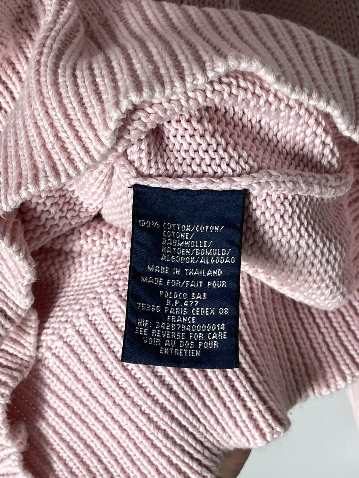 Ralph Lauren Vintage Ralph Lauren 90's Light Pink Cotton Knitted Sweater Size L / US 10 / IT 46 - 13 Thumbnail