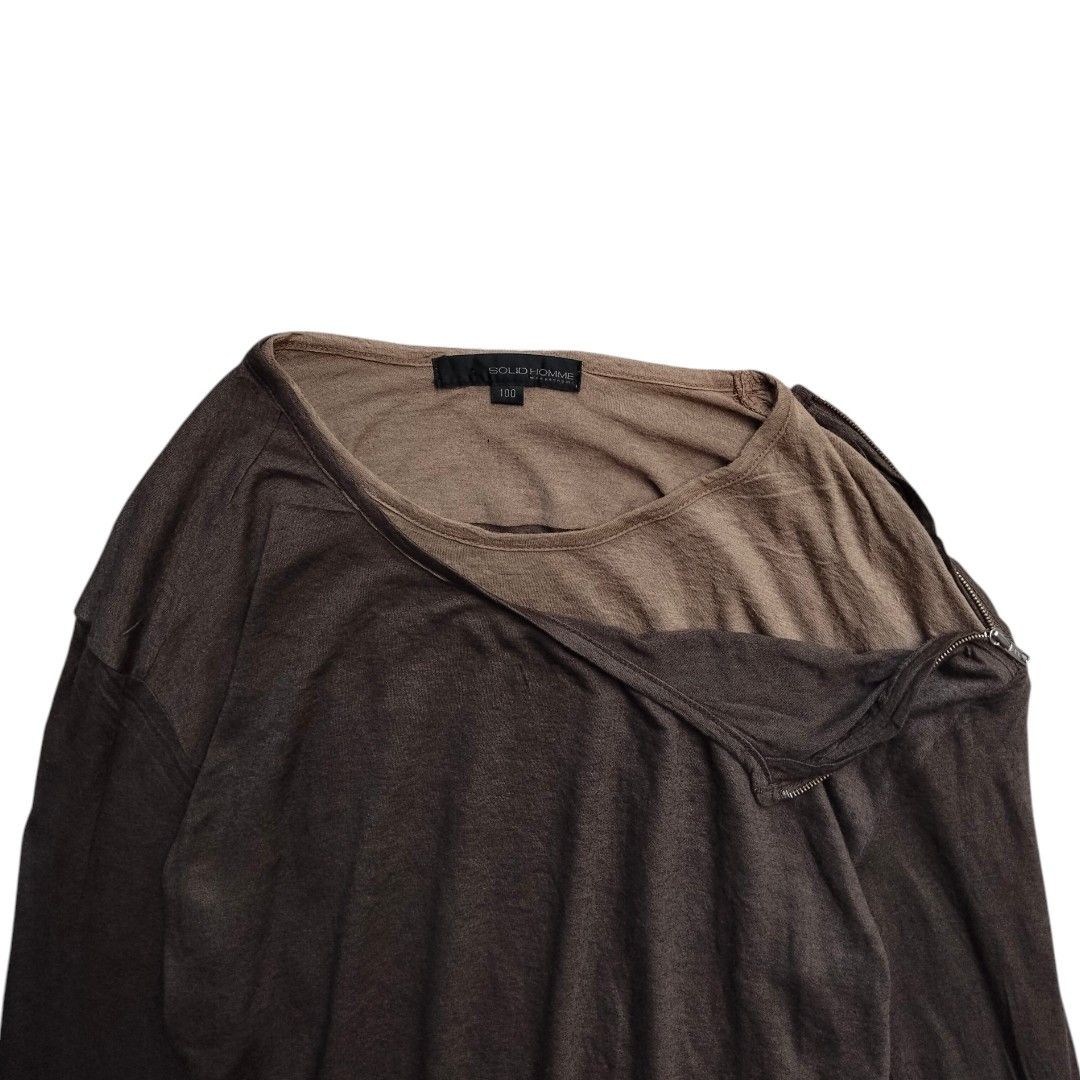 If Six Was Nine Solid Homme layered long sleeve tshirt Size US M / EU 48-50 / 2 - 4 Thumbnail
