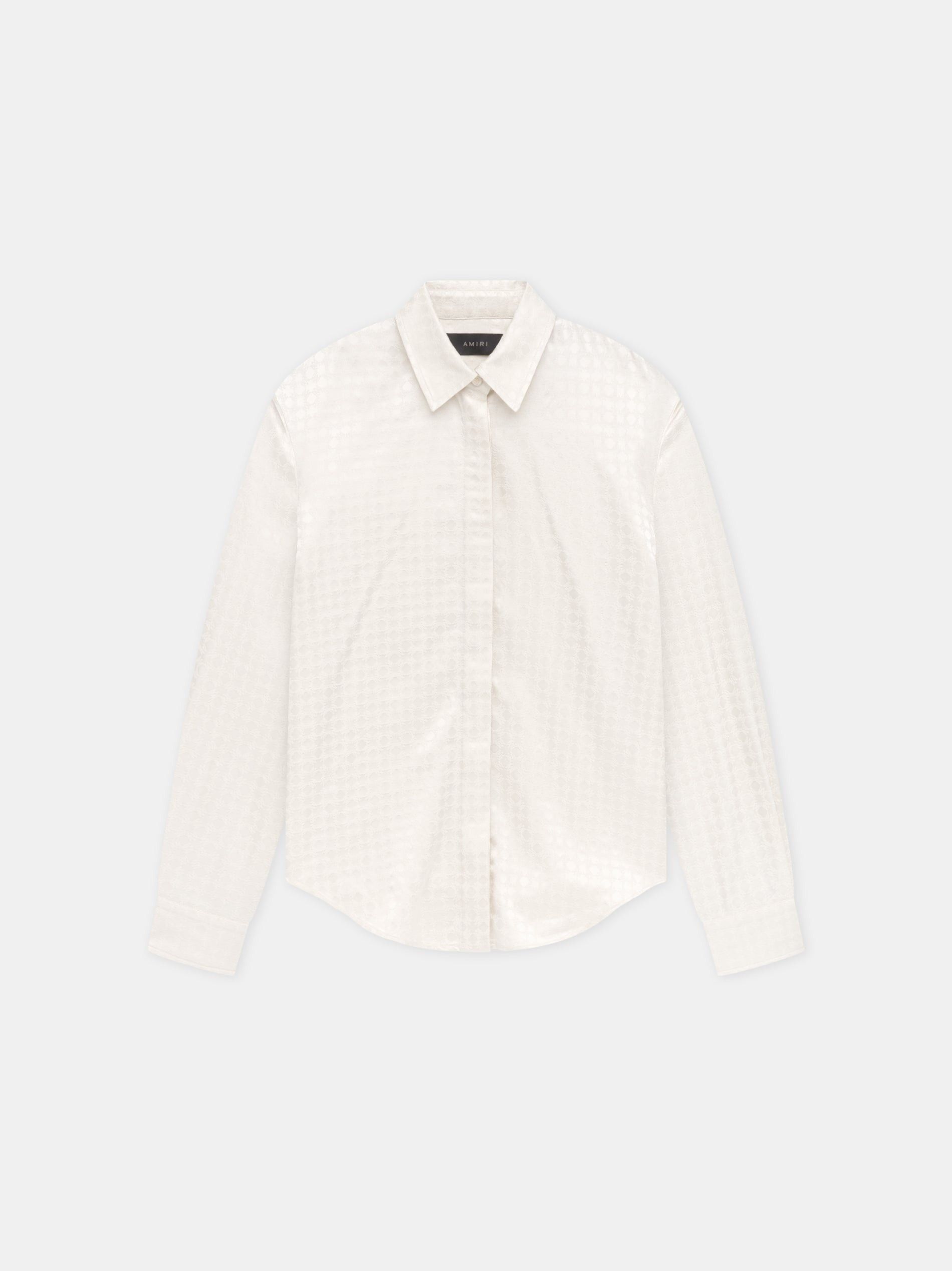 Amiri o1orln1025 MA Quad Long Sleeve Shirt in Ivory Size L / US 10 / IT 46 - 1 Thumbnail