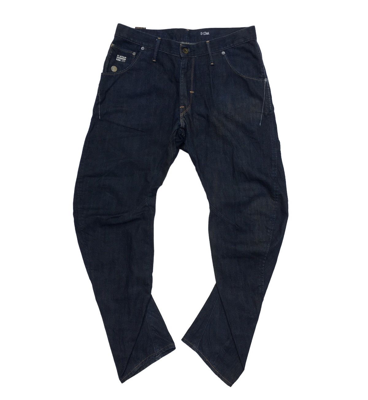image of G Star Raw x Gstar G-Star Raw 3301 Arc Pant Denim Jeans in Dark Blue, Men's (Size 34)
