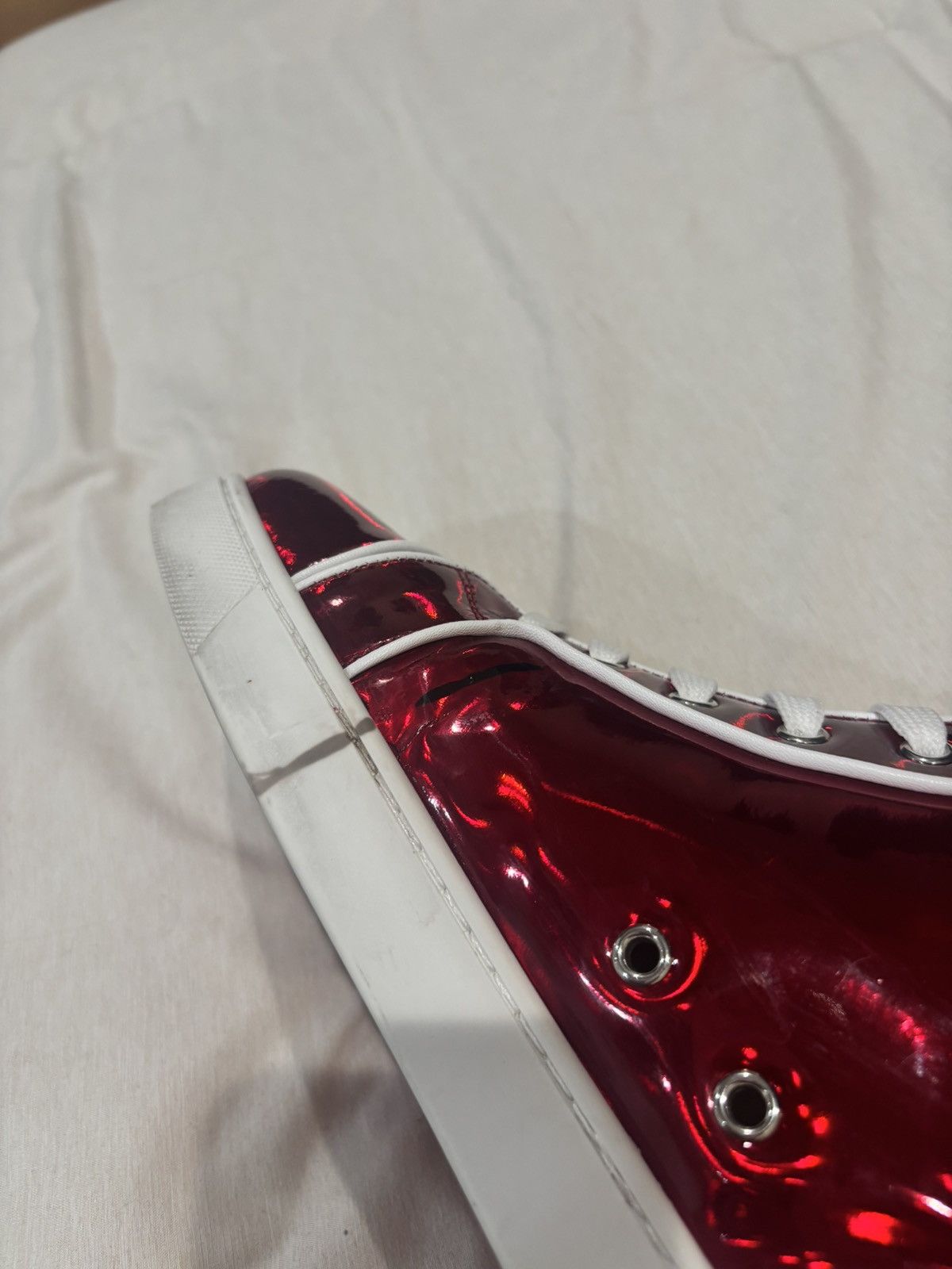 Christian Louboutin Red Shiny Christian Louboutin High Top Size US 10 / EU 43 - 7 Thumbnail