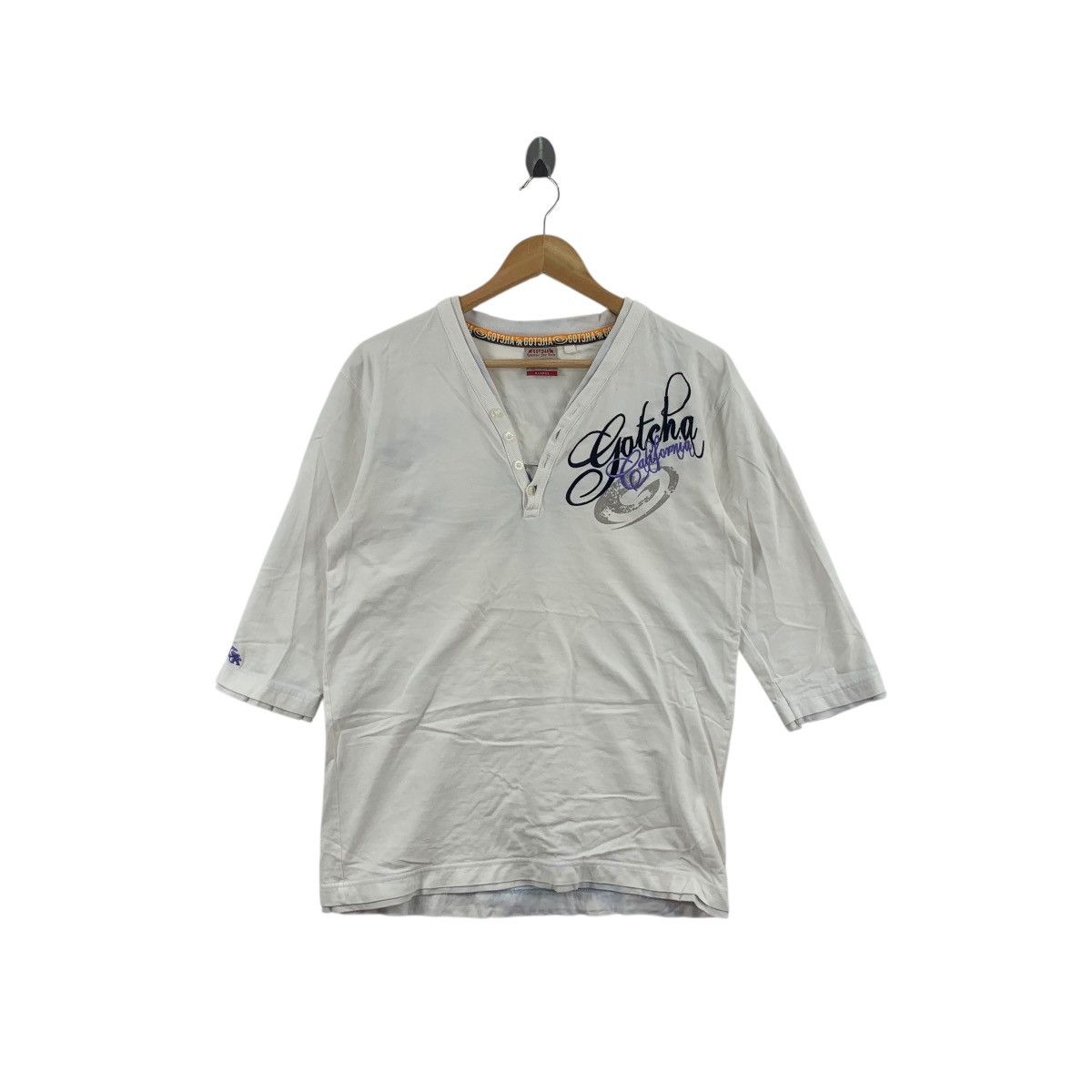 Gotcha GOTCHA CALIFORNIA Weather Proven Henley Tee Shirt Top Size XL / US 12-14 / IT 48-50 - 1 Thumbnail