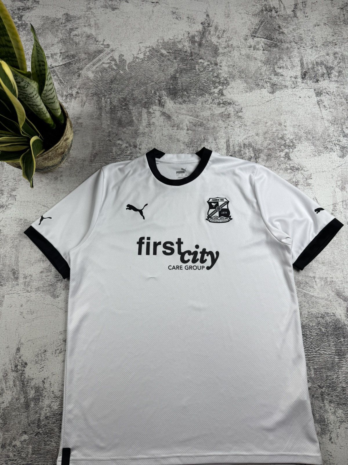 Puma Swindon Town Away 2014 2015 Puma White Soccer Football Men’s L T Shirt Jersey Size US L / EU 52-54 / 3 - 4 Thumbnail
