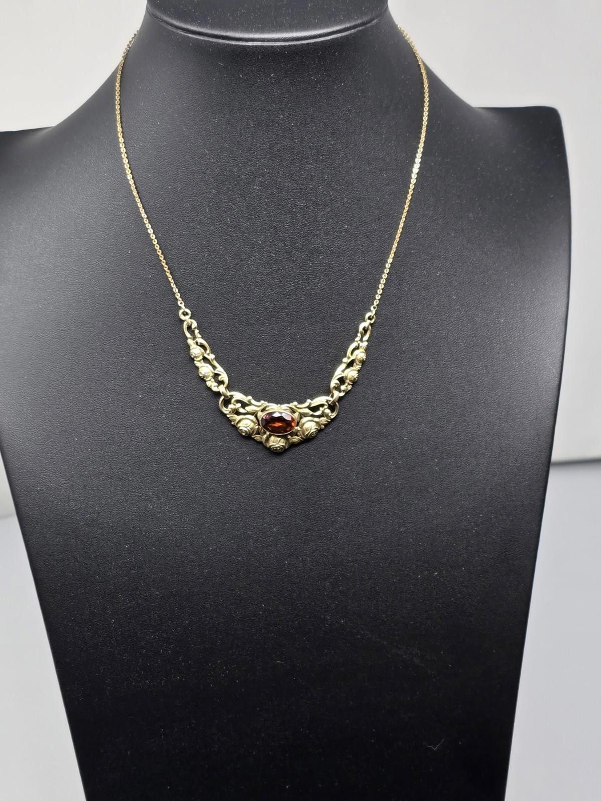 Other Antique Oresto Gold-Plated Necklace – Rose & Leaf Motif Size ONE SIZE - 2 Thumbnail