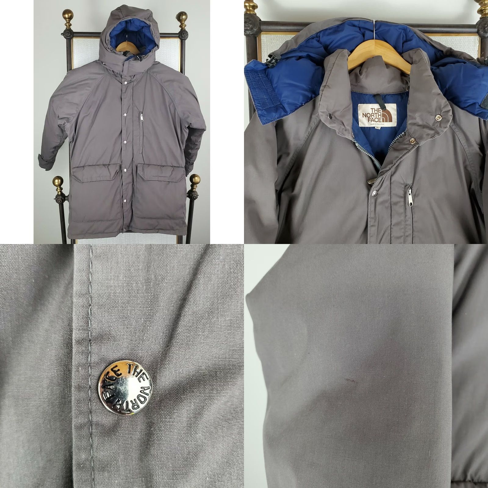 The North Face VTG The North Face Jacket Mens Down Sierra Hooded Puffer Gray Large 80s Vintage Coat Wind-Resistant Water-Resistant Burn Label USA Made - 1980s Size US L / EU 52-54 / 3 - 8 Thumbnail