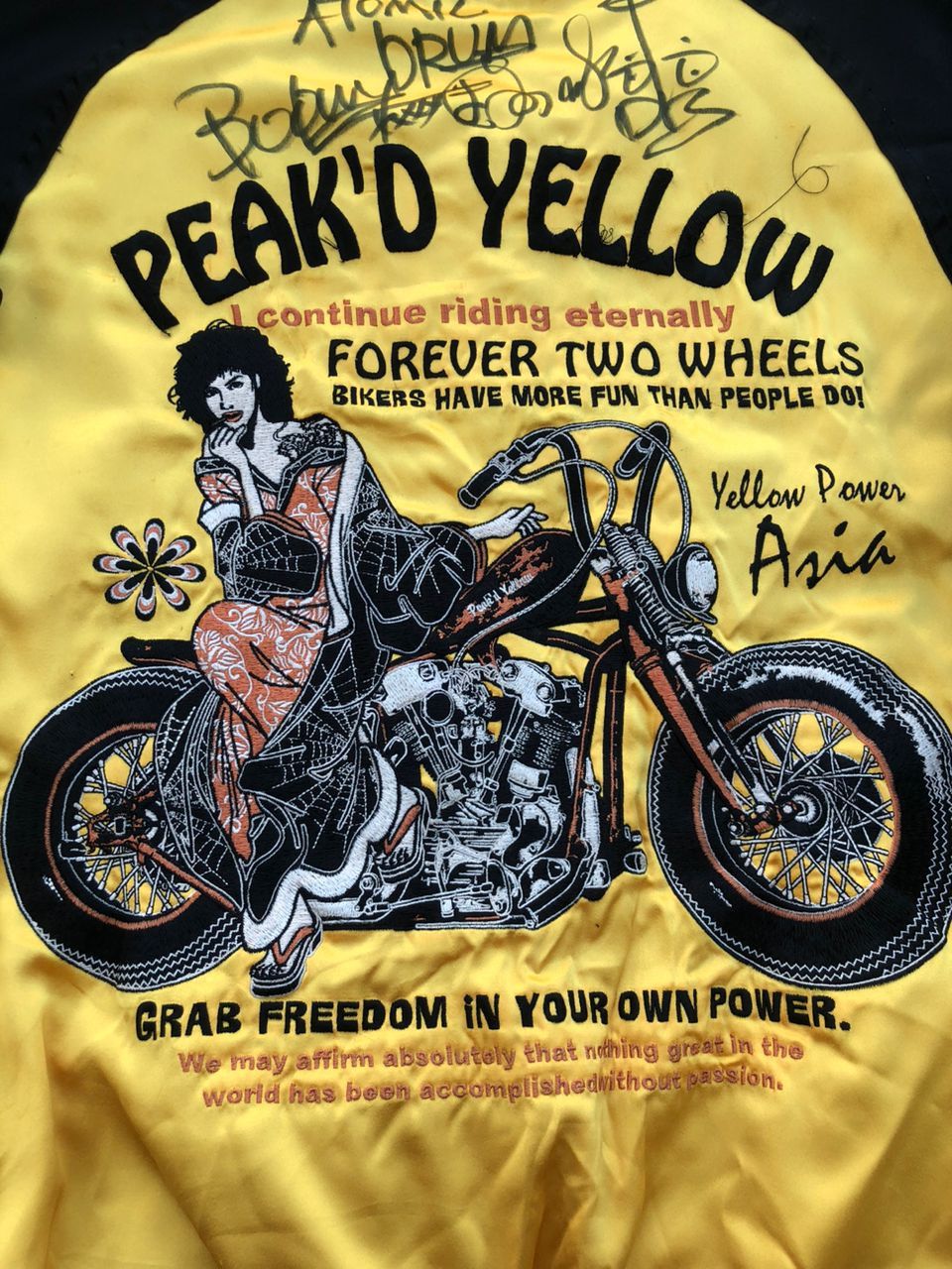 Japanese Brand Vintage Sukajan Peak'd Yellow Embroidery Reversible Jacket Size US M / EU 48-50 / 2 - 7 Thumbnail