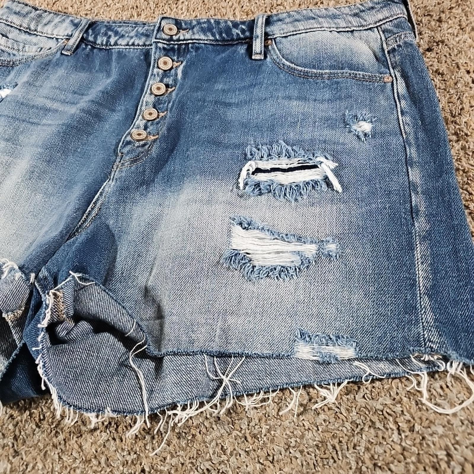 Kancan USA KanCan Los Angeles Destroyed Cutoff Jean Shorts 3XL Size 42" / US 20 - 2 Thumbnail