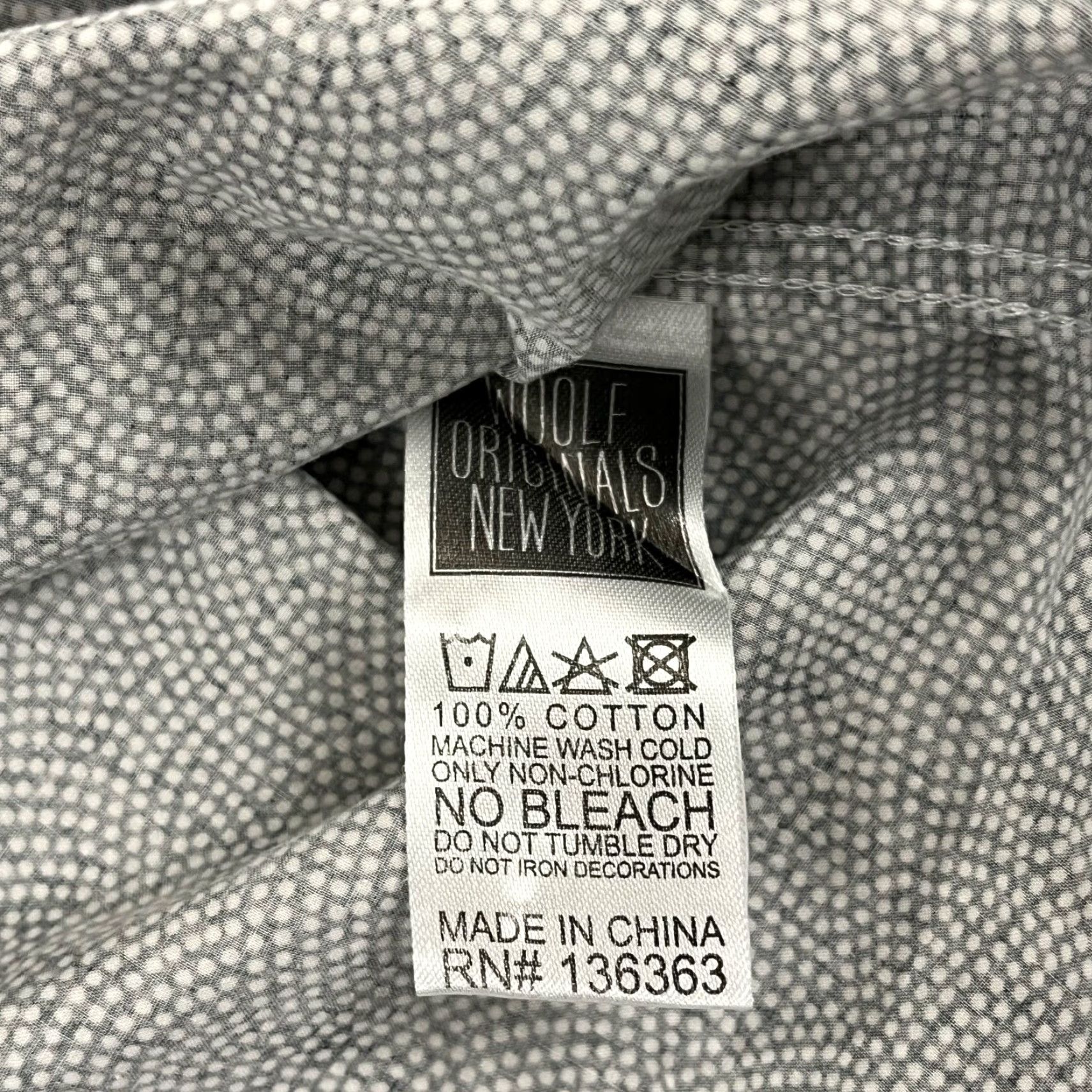 Sea New York WOOLF NEW YORK Shirt Mens Large White Black Abstract Geometric Button Up S/S WON Size US L / EU 52-54 / 3 - 7 Thumbnail