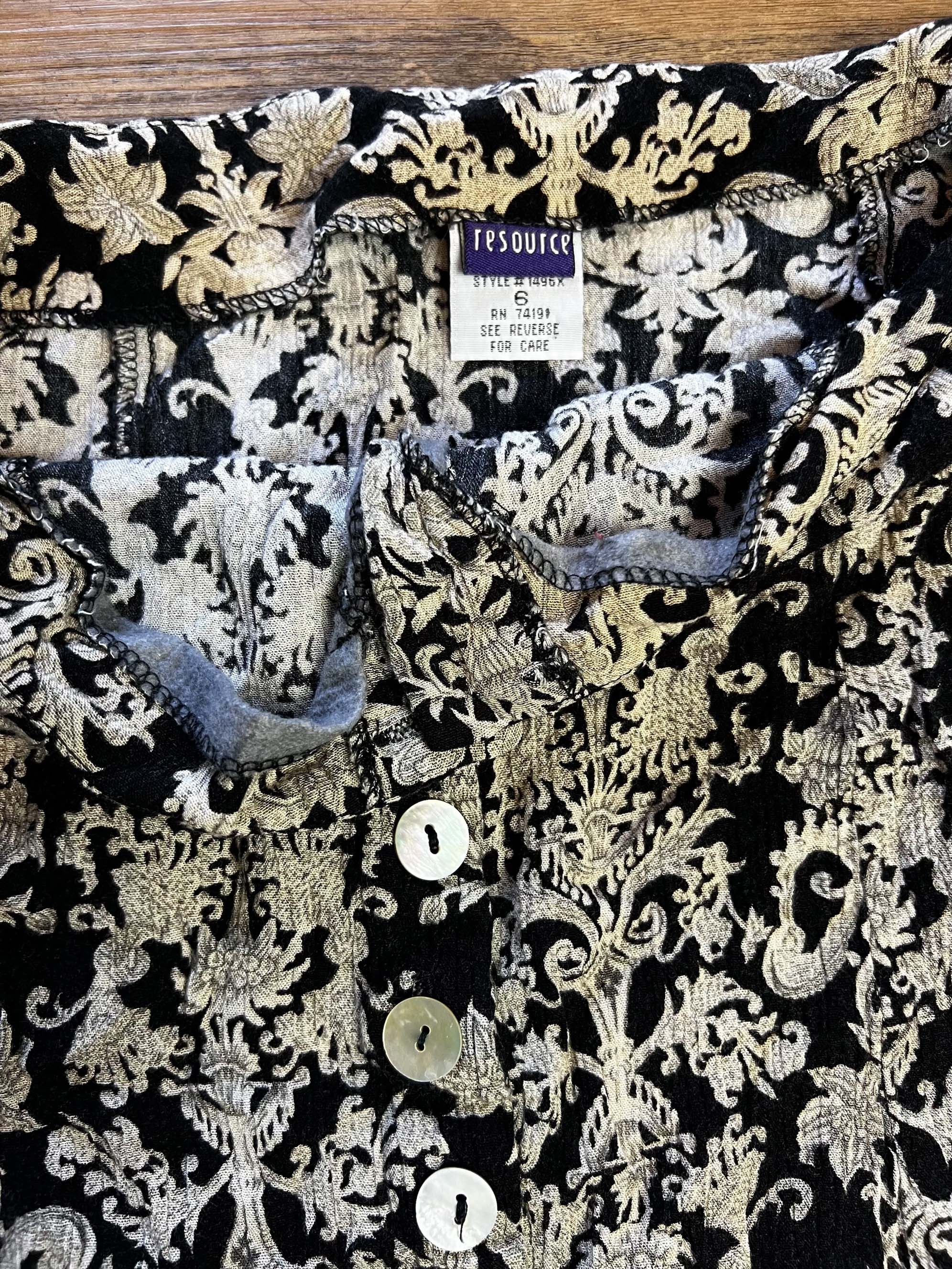 Vintage Vintage 1990's Resource Paisley Button Front Midi Skirt Size 25" / US 0 / IT 36 - 5 Thumbnail