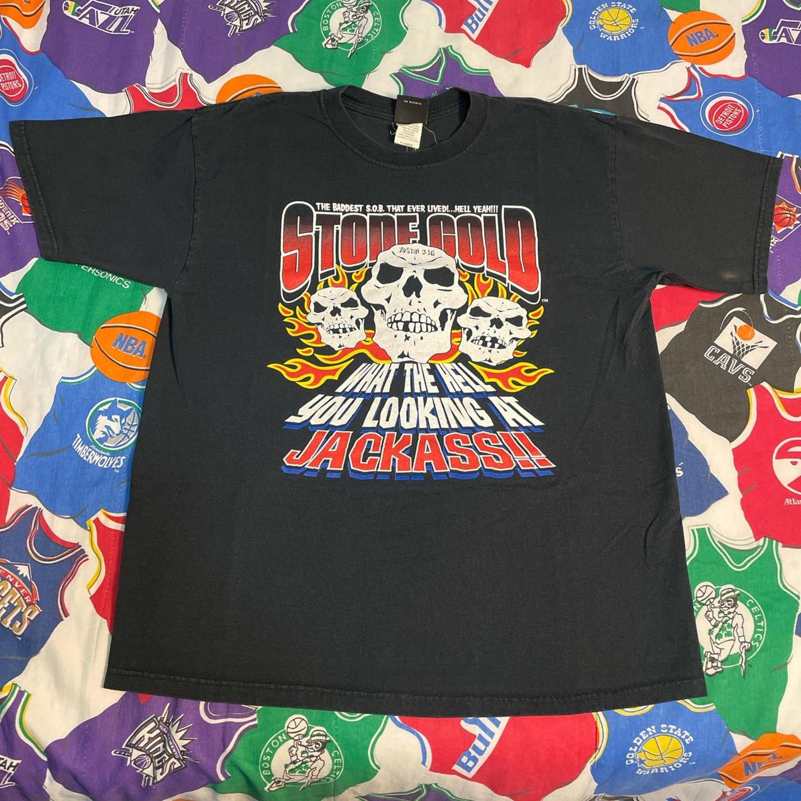 Vintage × WWF VTG Stone Cold Steve Austin The Badest S.O.B To Ever Live Size US XL / EU 56 / 4 - 1 Thumbnail