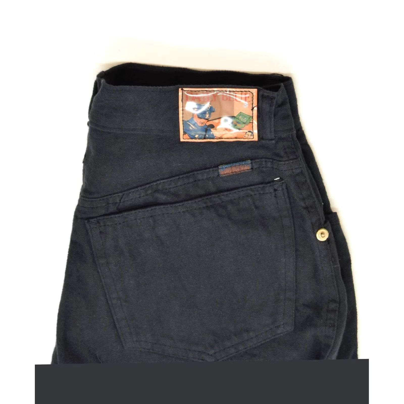 Vintage VINTAGE DAILY BLUE Womens Trousers W26 L30 Black Cotton Classic Casual Slim Size 26" / US 2 / IT 38 - 3 Thumbnail