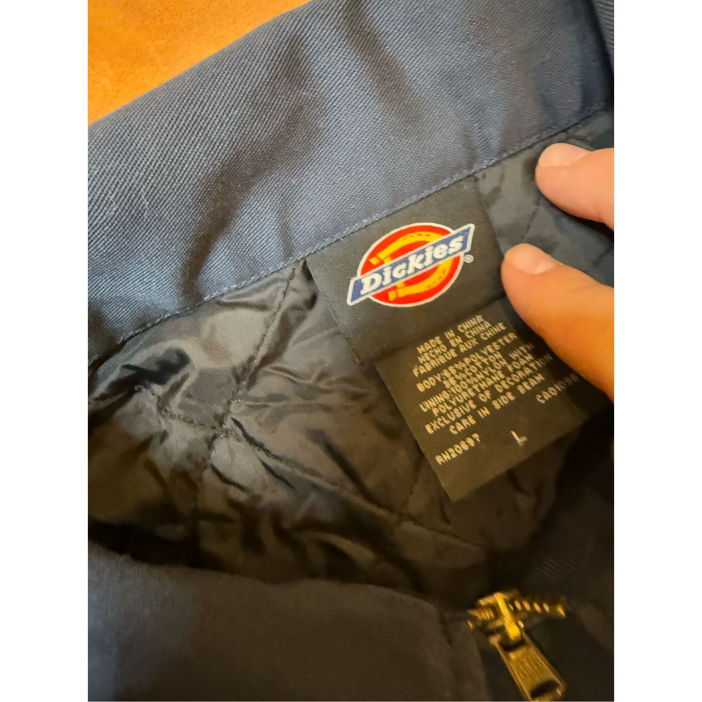 Dickies Dickies Quilted Polyester Detroit Style Zip Up Jacket Navy Size L Collared Navy Size US L / EU 52-54 / 3 - 3 Thumbnail