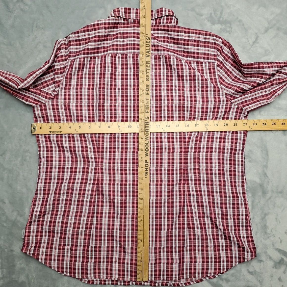 Eddie Bauer VINTAGE Eddie Bauer Shirt Womens XL Maroon Plaid Long Sleeve Performance Stretch Outdoor Size XL / US 12-14 / IT 48-50 - 6 Thumbnail