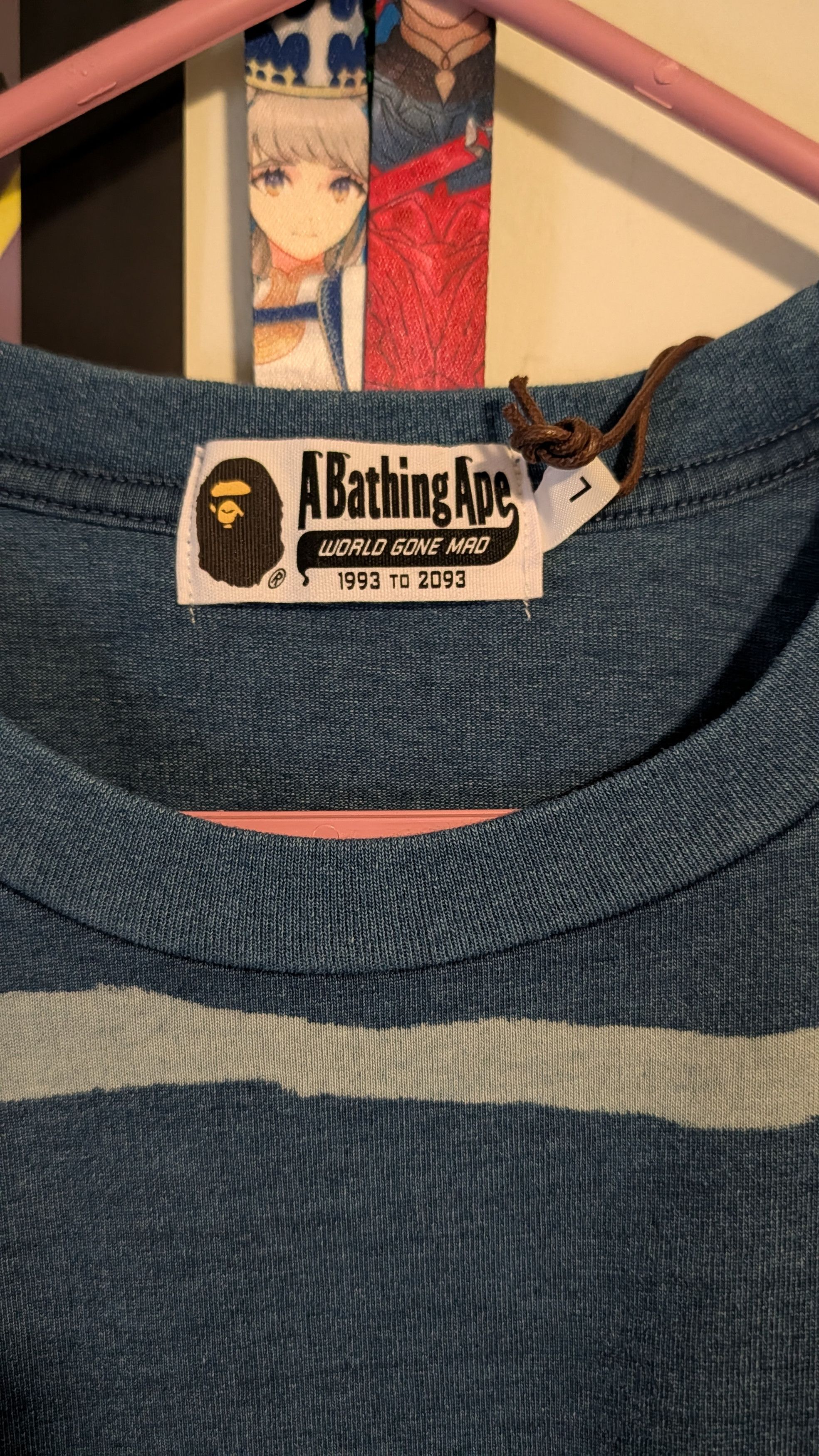 Bape BAPE Discharge Print Relaxed Fit Tee 'Light Indigo' Size US L / EU 52-54 / 3 - 3 Thumbnail