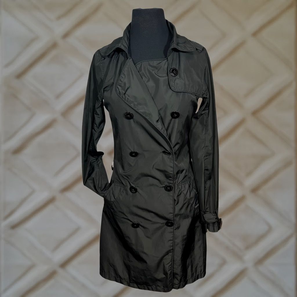 Maison Scotch Maison Scotch Trench Coat Lightweight Double Breasted Black Rain Jacket Petite Small Womens Size XXS / US 00 / IT 34 - 1 Thumbnail