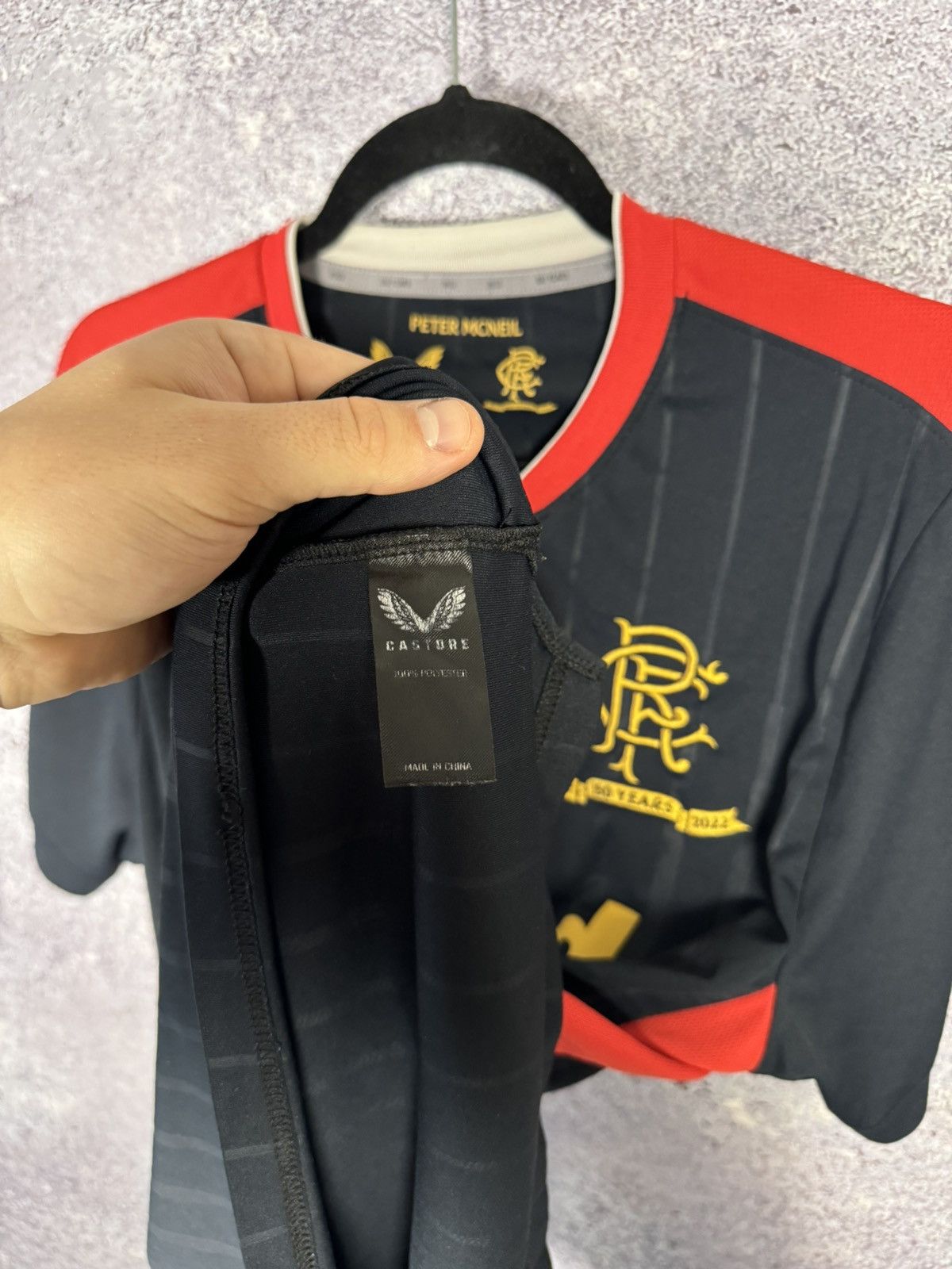Castore × Vintage Vintage Rangers FC 2021/22 Away Castore Soccer Jersey Size US L / EU 52-54 / 3 - 12 Thumbnail