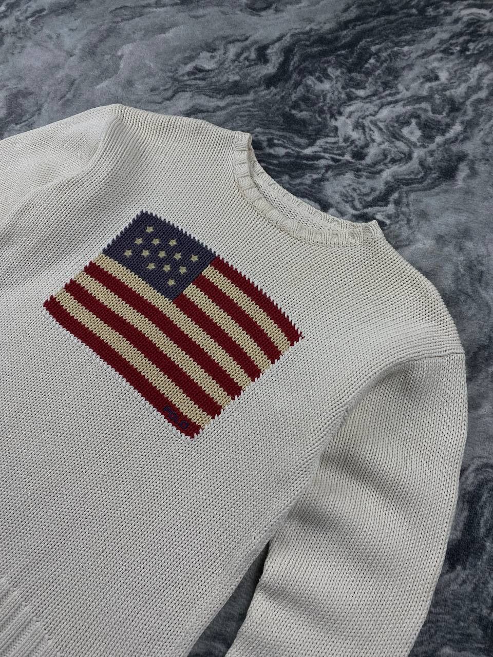 Polo Ralph Lauren Vintage Polo Ralph Lauren Knit Sweater Flag USA 90s Women Size US S / EU 44-46 / 1 - 8 Thumbnail