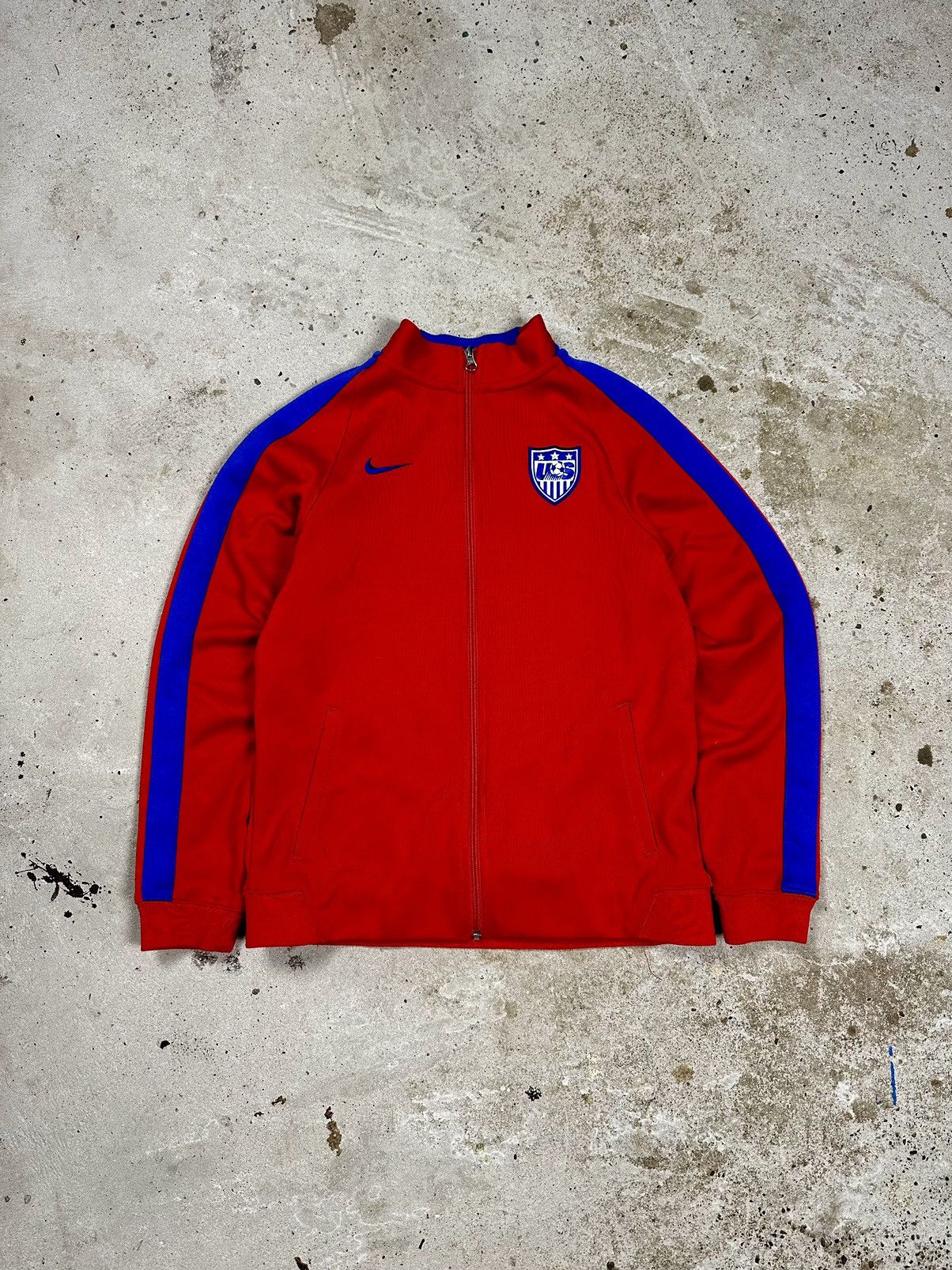 Nike × Vintage Vintage Nike US Soccer Track Jacket Swoosh Full Zip Size US XS / EU 42 / 0 - 1 Thumbnail