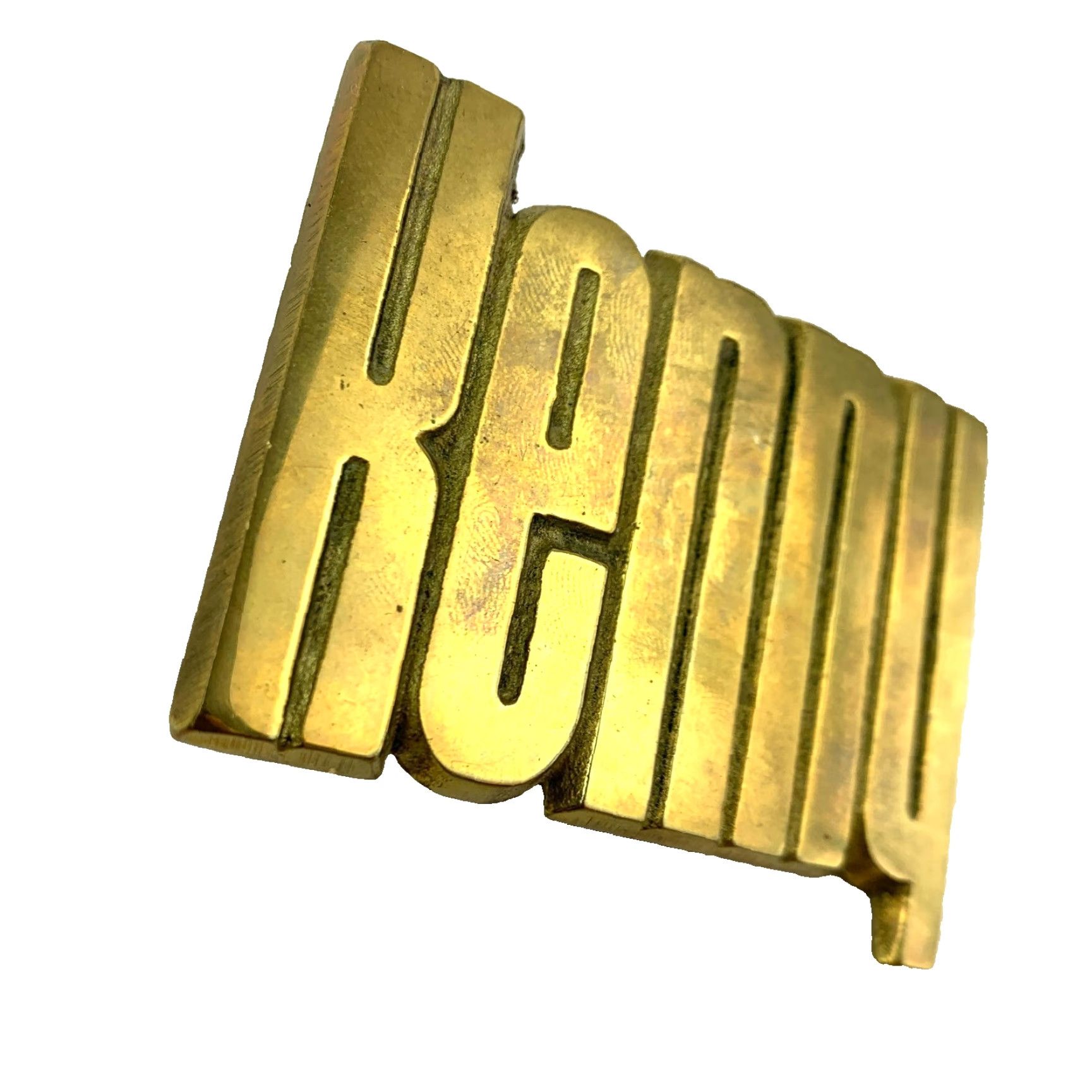 Vintage VINTAGE Kenny Baron Buckle 1978 Brass Belt Buckle Gold Adult Unisex Taiwan Bar on Buckle/Belt Size ONE SIZE - 2 Thumbnail