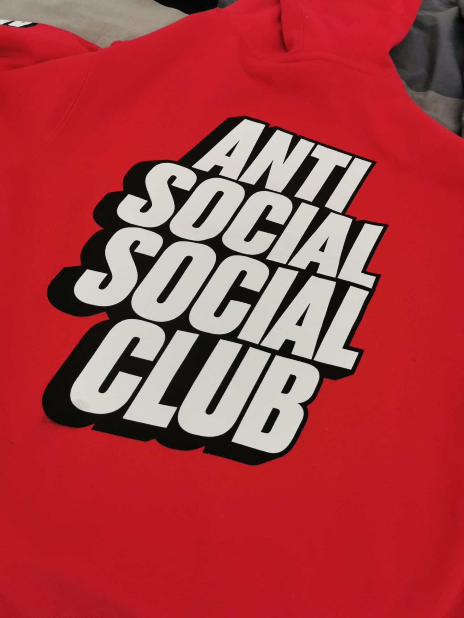 Anti Social Social Club Block Me Red Hoodie Size US M / EU 48-50 / 2 - 1 Thumbnail