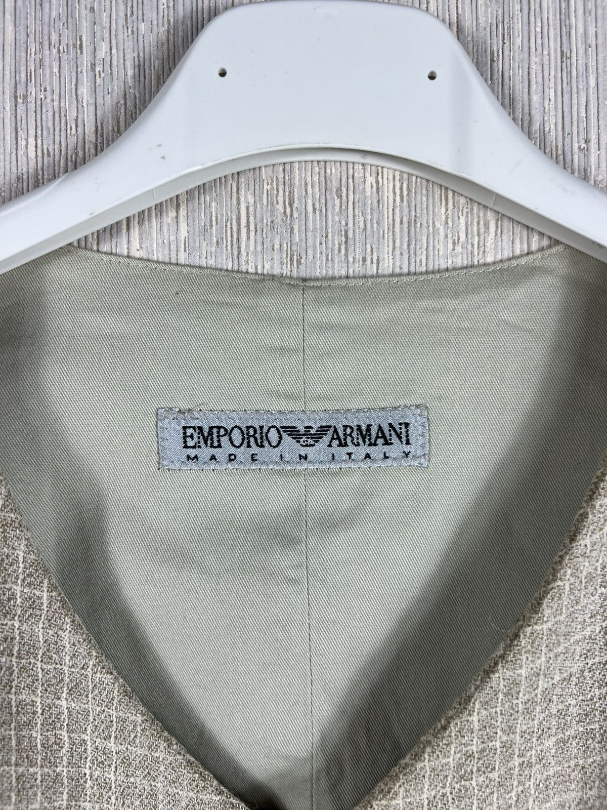 Emporio Armani Vintage 90s Emporio Armani archival linen suit vest Size 48R - 12 Thumbnail