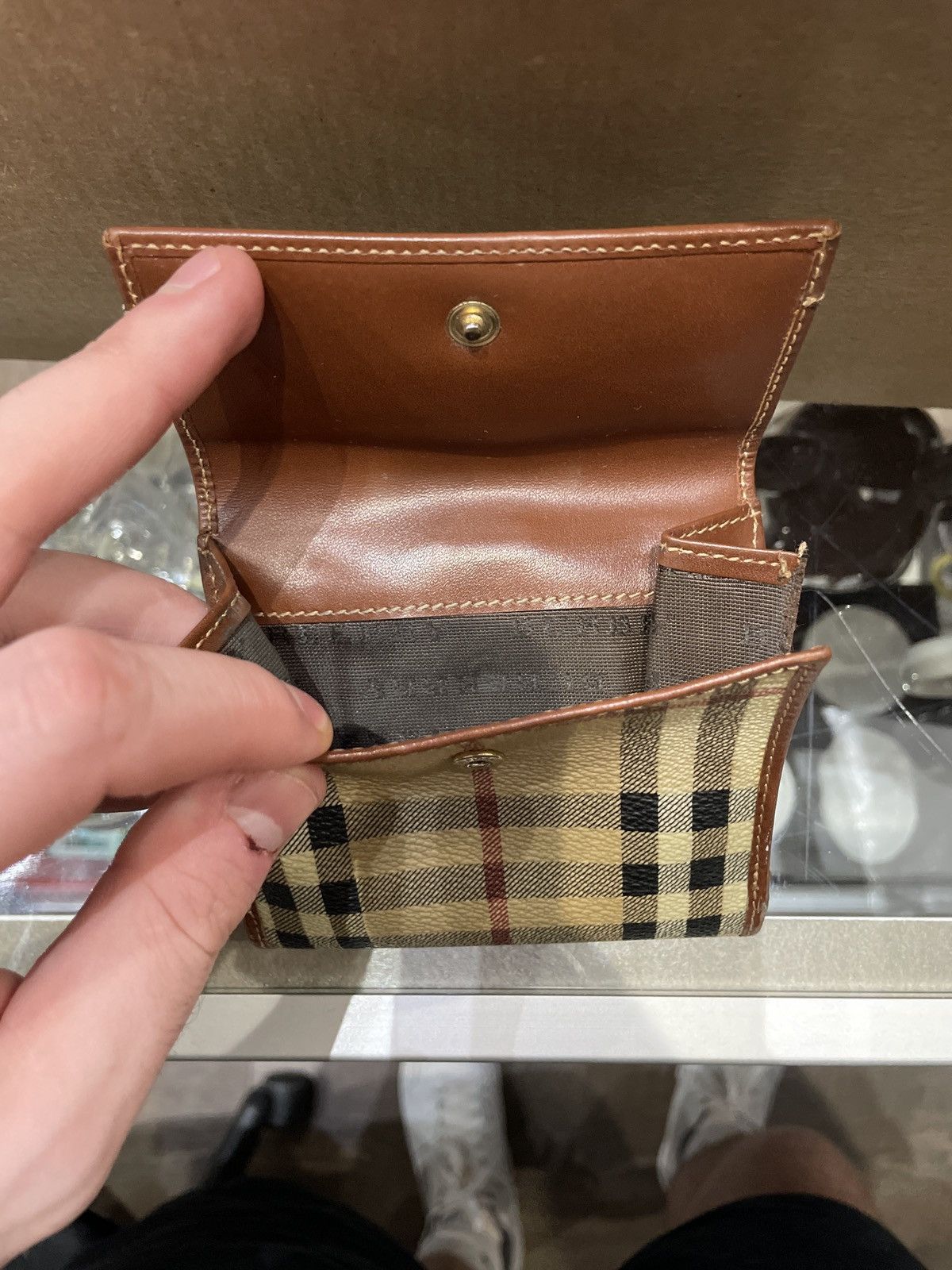 Burberry Prorsum Burberry Haymarket Check Compact Wallet Bi Fold Size ONE SIZE - 2 Thumbnail