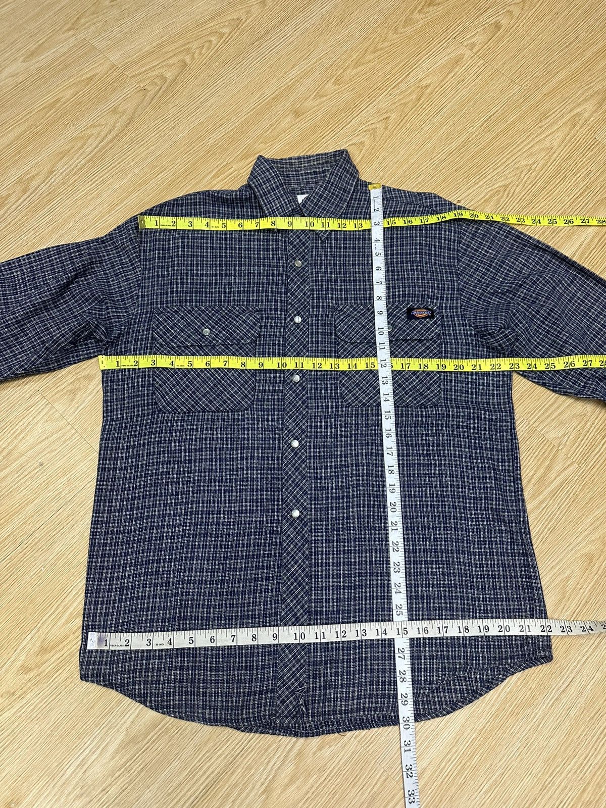Dickies × Flannel × Vintage Vintage Dickies Flannel Stone Button Baggy Z44 Size US M / EU 48-50 / 2 - 7 Thumbnail
