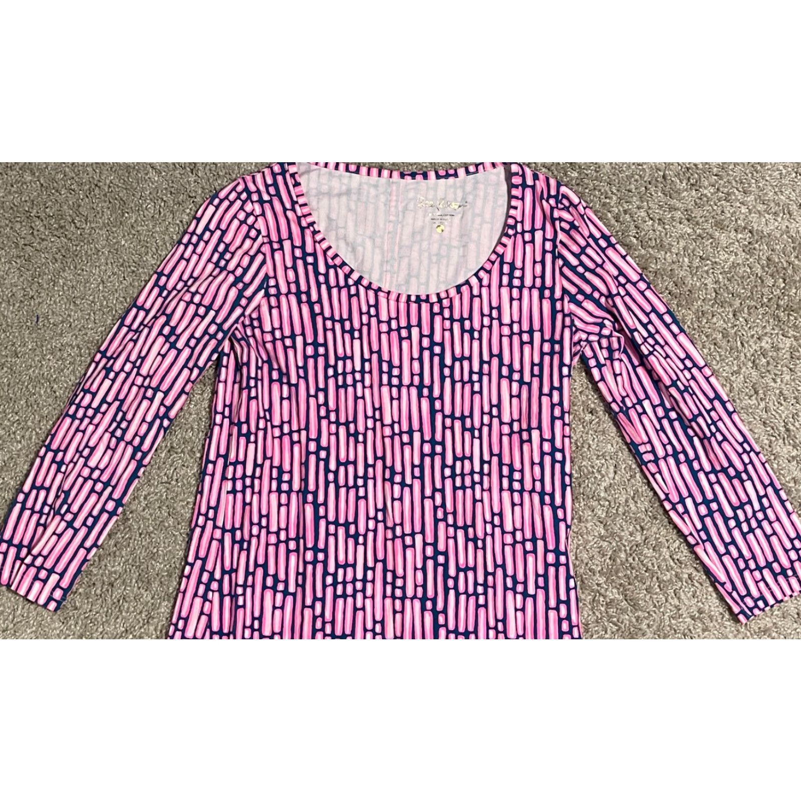Lilly Pulitzer VINTAGE Lilly Pulitzer Beacon Dress “Slathouse Stripe Engineer” XS/ S? Size S / US 4 / IT 40 - 3 Thumbnail