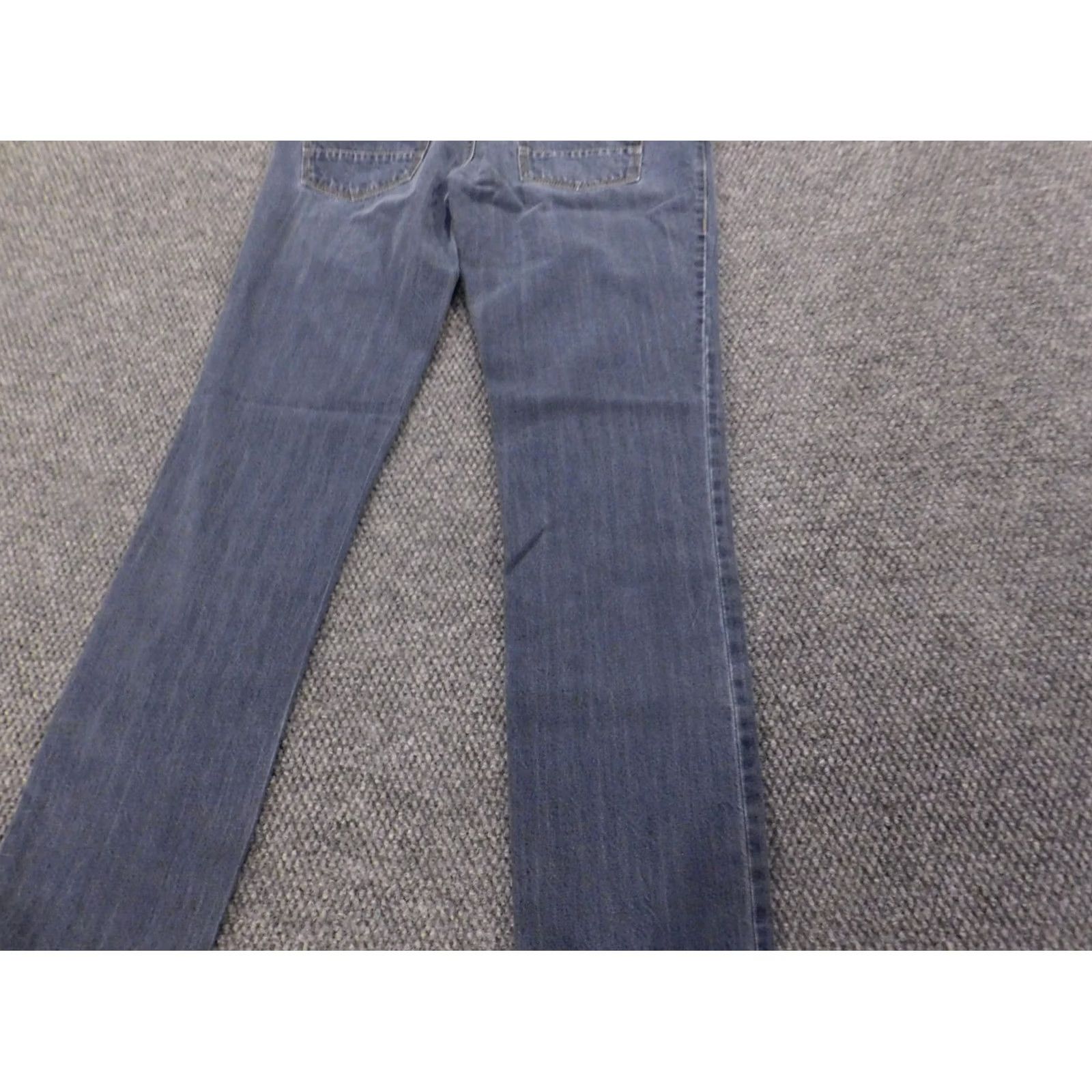 United Colors Of Benetton United Colors of Benetton Jeans Woman 32 Blue Straight Slimming Distressed Zipper Denim Regular 31in Inseam Womens Size 24" / US 00 / IT 34 - 7 Thumbnail