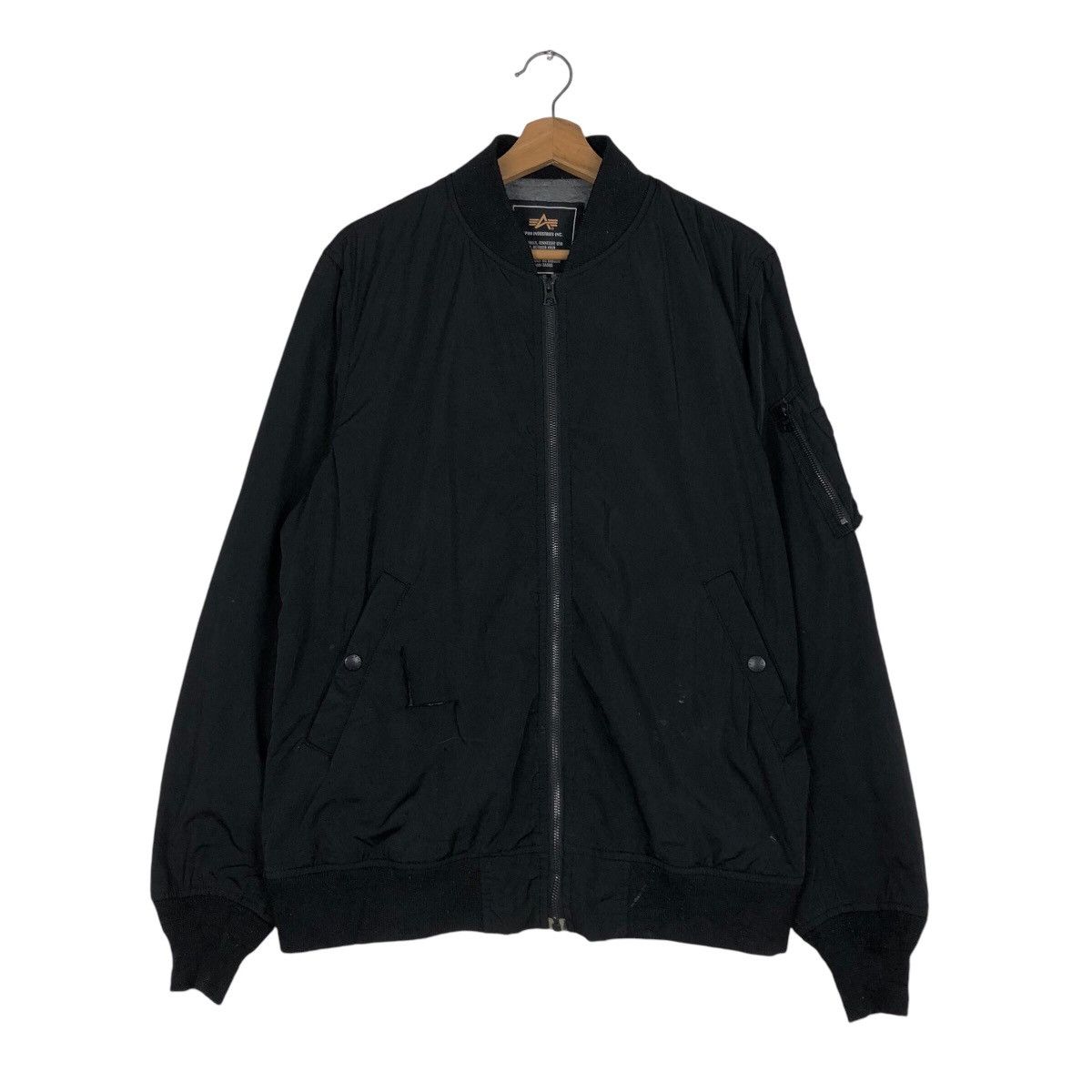 Alpha Industries 📌Vintage Fly Riot Bomber Jacket Biker Alpha Industries Size US L / EU 52-54 / 3 - 2 Thumbnail