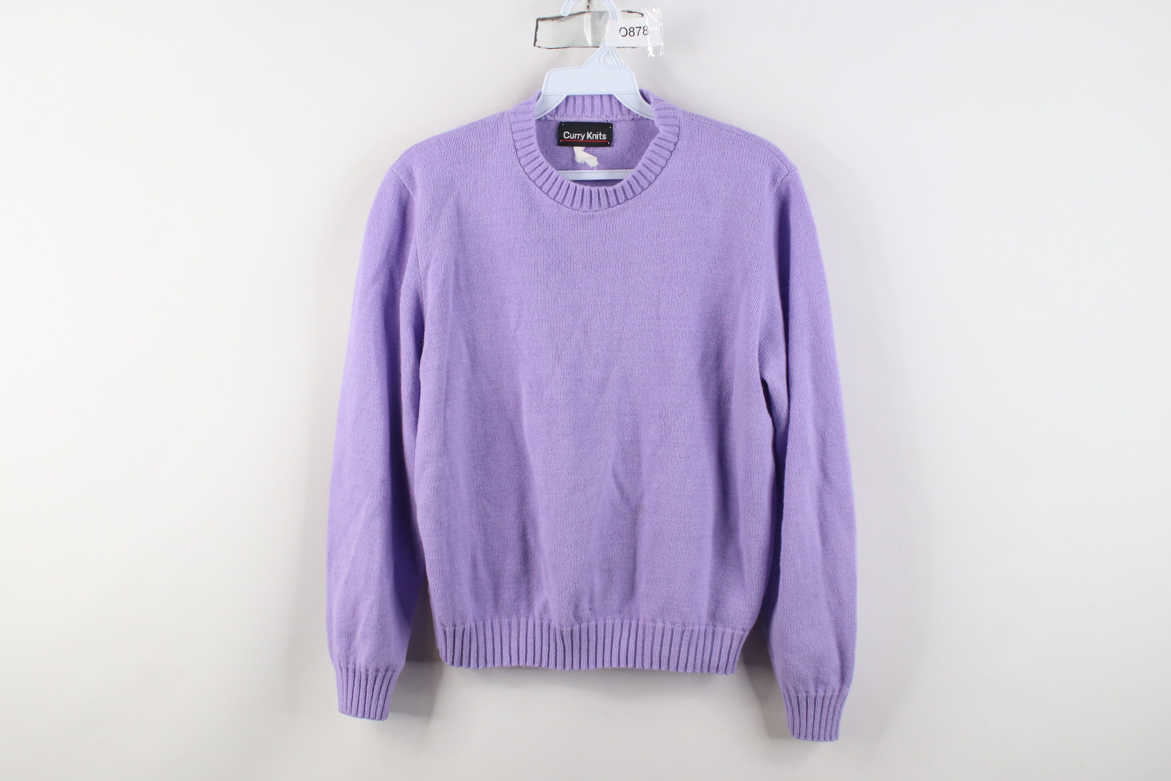 Vintage Vintage 90s Streetwear Ribbed Knit Sweater Lilac Purple Size M / US 6-8 / IT 42-44 - 1 Thumbnail